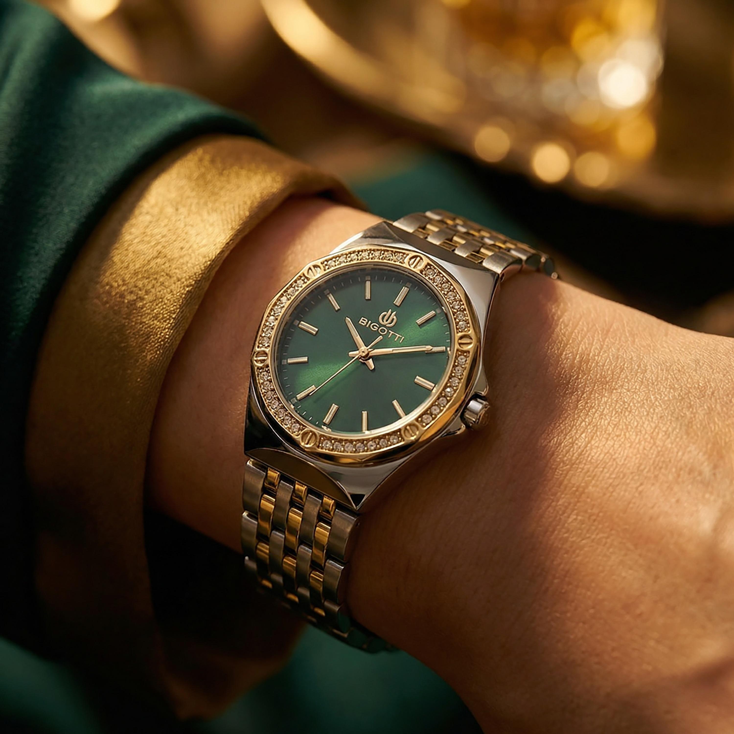 Bigotti Raffinato Silver and Gold Stainless Steel Watch for Women | BG.1.10656-5-women-watchesandjewellery-watches-image-5