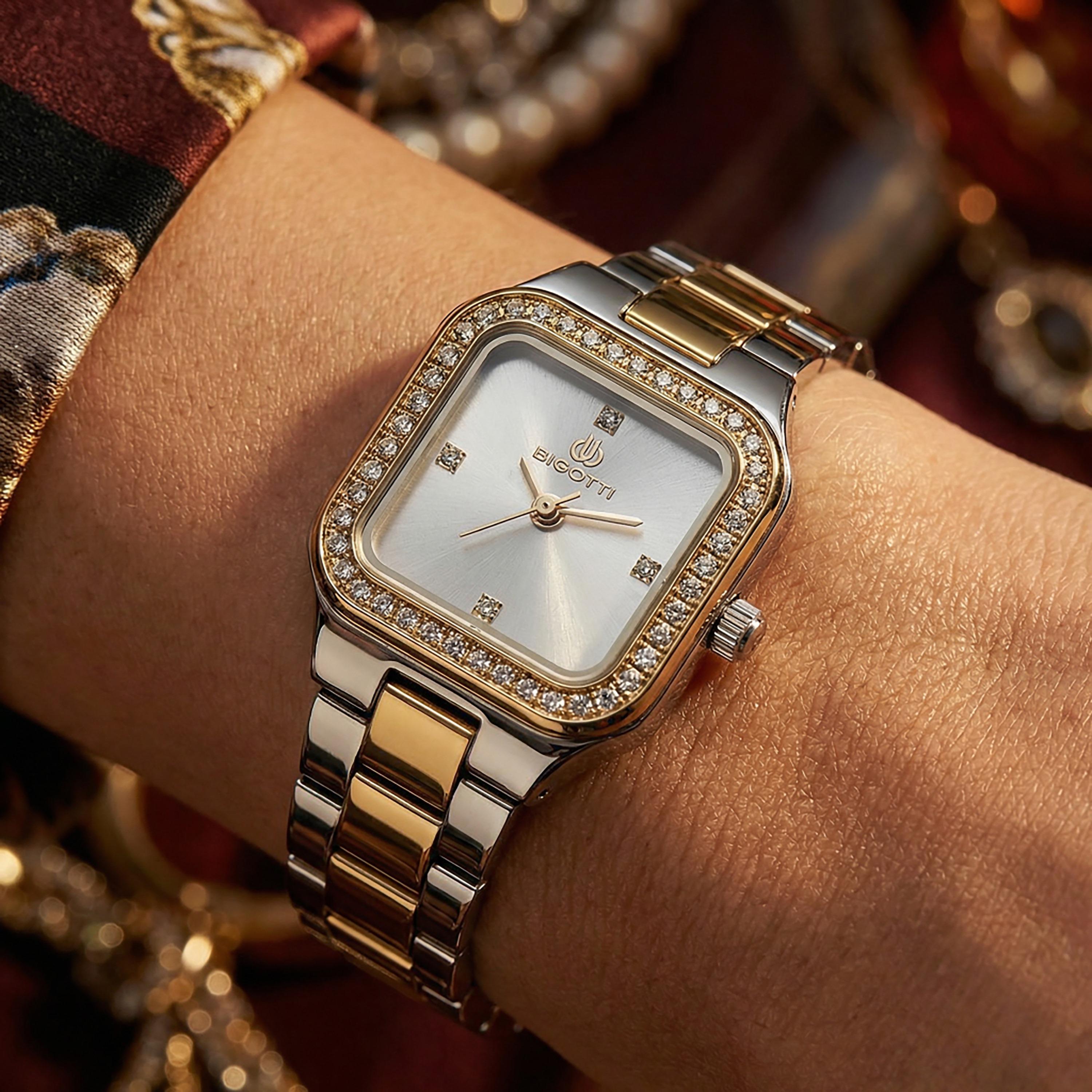 Bigotti Quotidiano Silver and Gold Stainless Steel Watch for Women | BG.1.10657-5-women-watchesandjewellery-watches-image-3