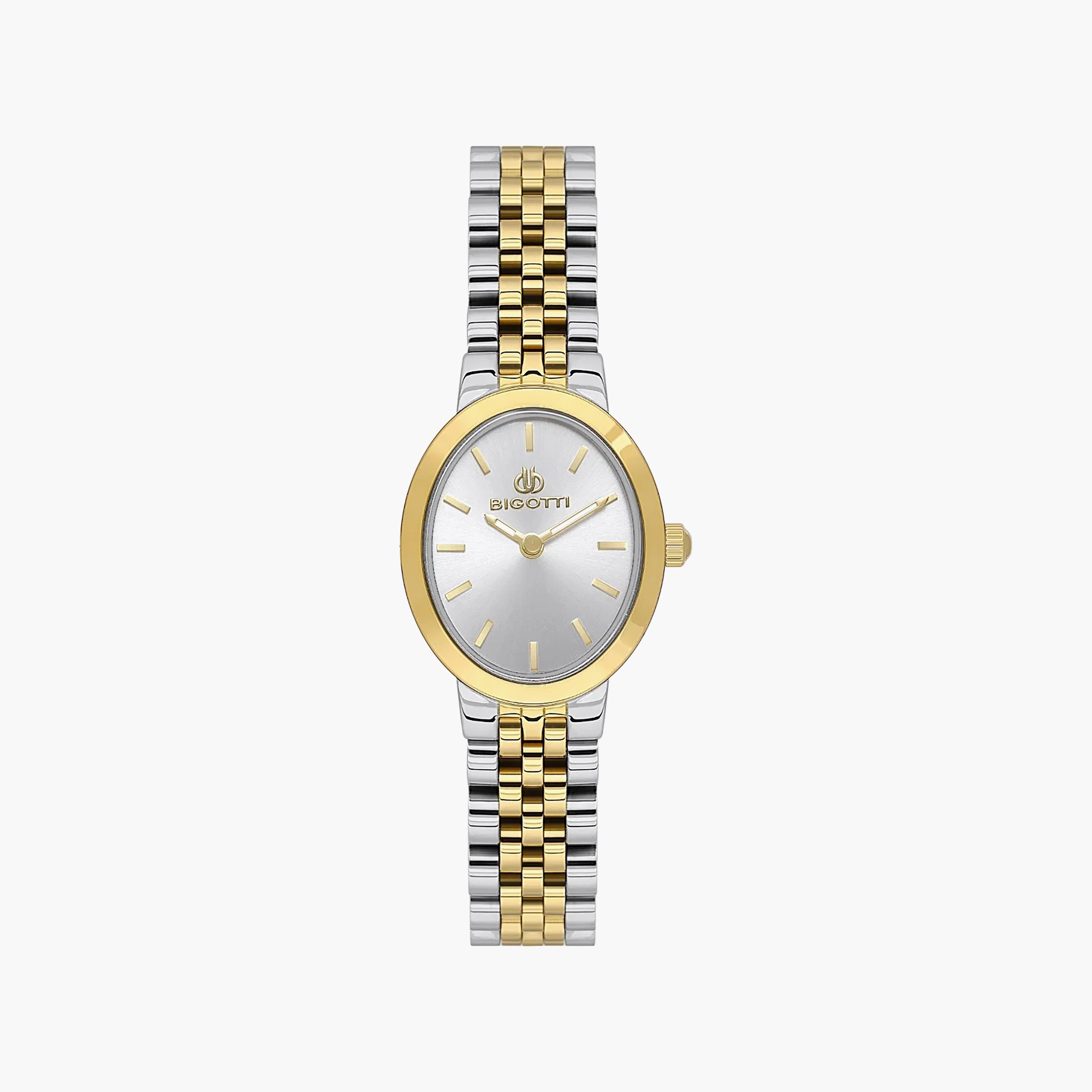 Bigotti Quotidiano Silver and Gold Stainless Steel Watch for Women | BG.1.10660-5-women-watchesandjewellery-watches-image-1