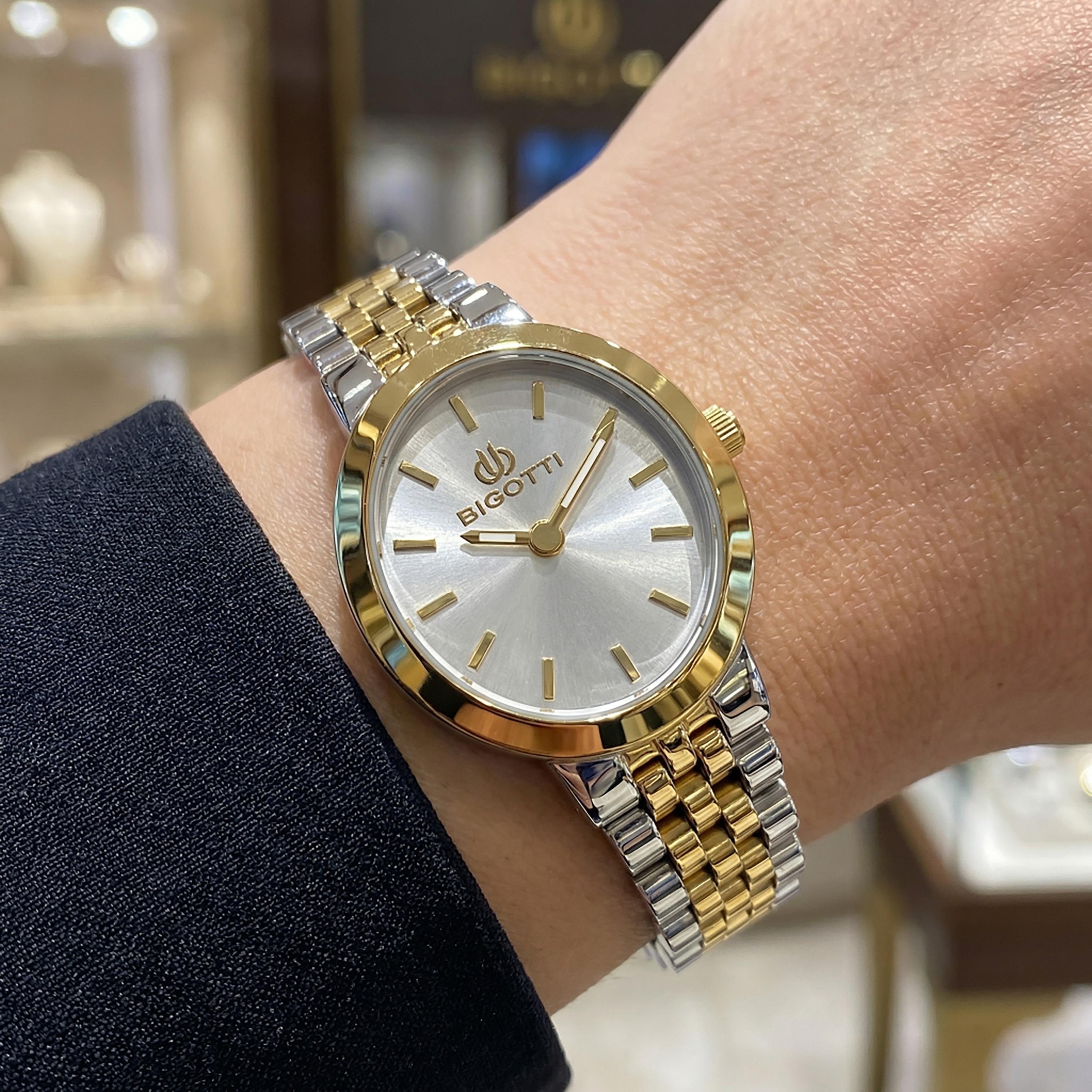 Bigotti Quotidiano Silver and Gold Stainless Steel Watch for Women | BG.1.10660-5-women-watchesandjewellery-watches-image-3