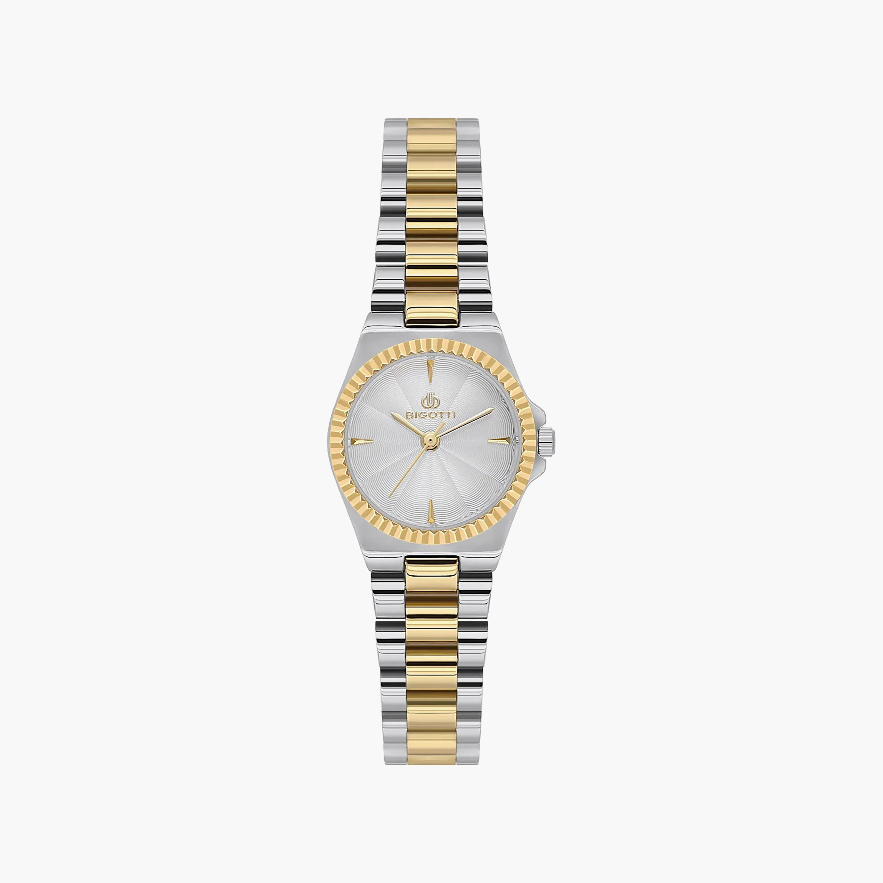 Bigotti Quotidiano Silver and Gold Stainless Steel Watch for Women | BG.1.10666-5-women-watchesandjewellery-watches-image-1