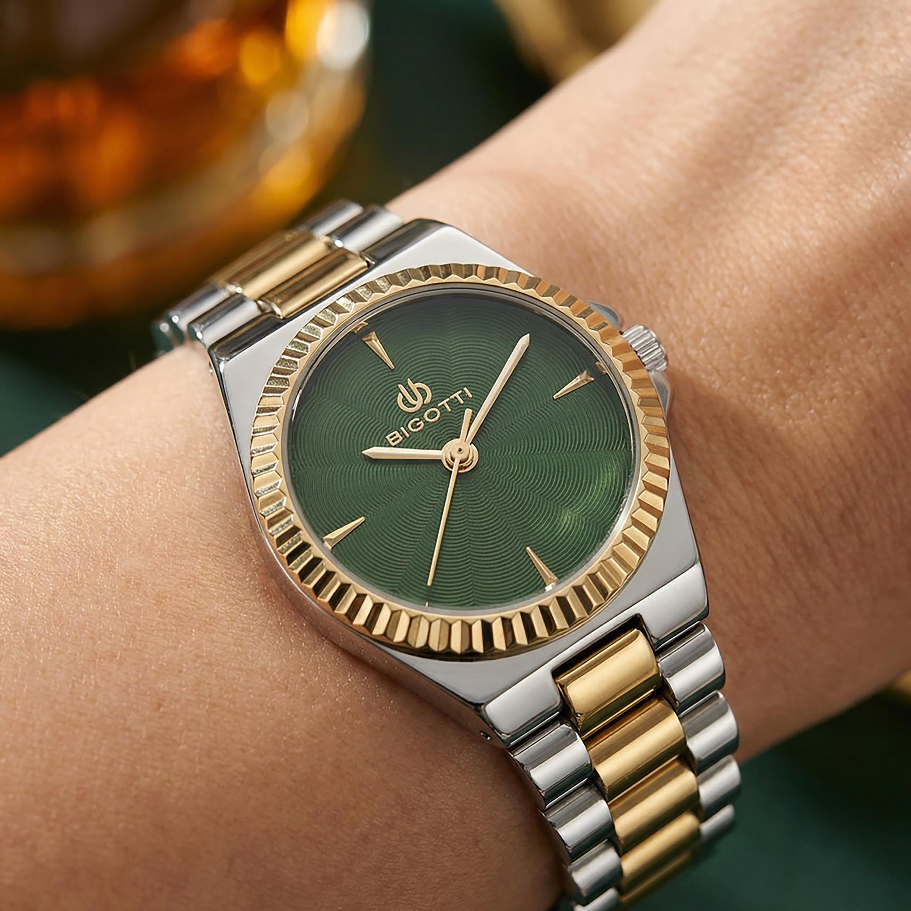 Bigotti Quotidiano Silver and Gold Stainless Steel Watch for Women | BG.1.10666-6-women-watchesandjewellery-watches-image-3