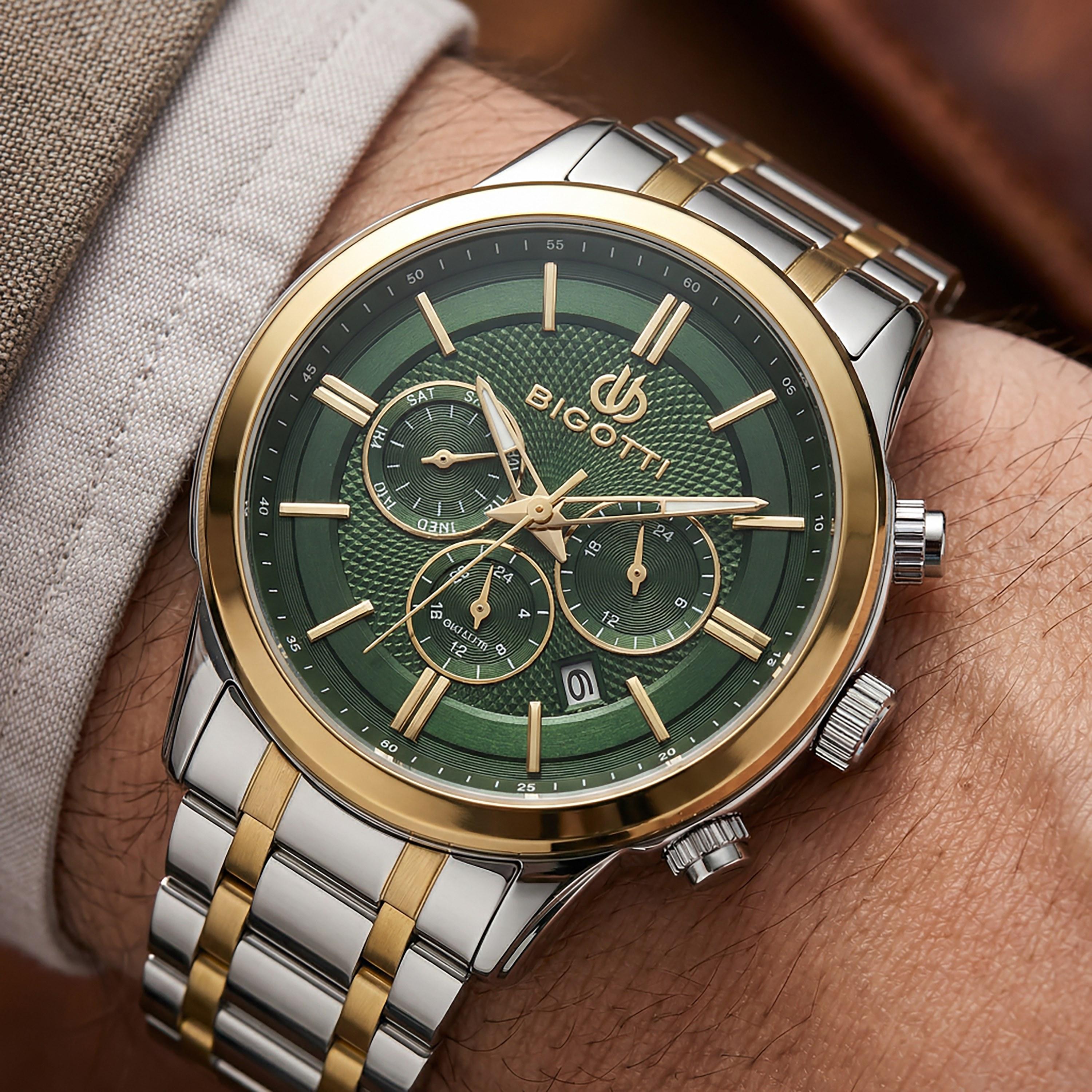 ساعة بيجوتي كوتيديانو للرجال، مصنوعة من الفولاذ المقاوم للصدأ باللونين الفضي والذهبي | BG.1.10670-4-men-watchesandjewellery-watches-image-5