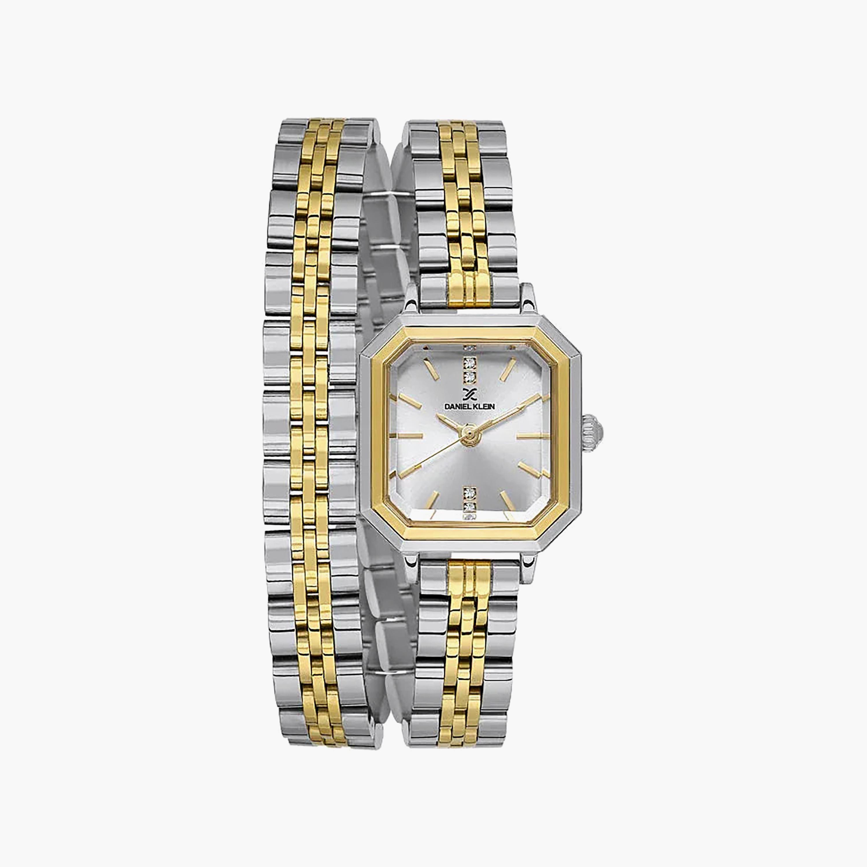 Daniel Klein Premium Silver and Gold Stainless Steel Watch for Women | DK.1.14098-4-women-watchesandjewellery-watches-image-1