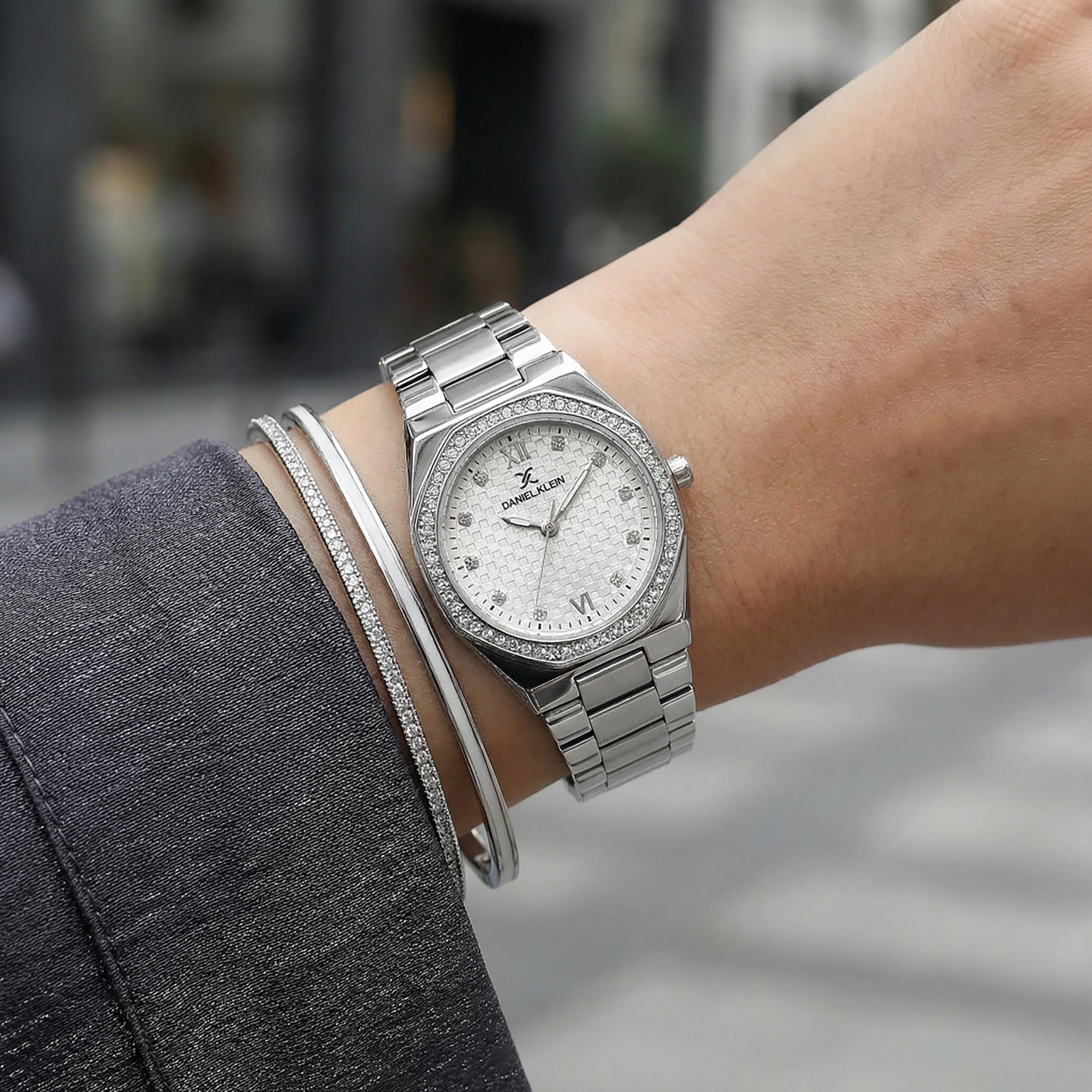 Daniel Klein Premium Silver Stainless Steel Watch for Women | DK.1.14099-1-women-watchesandjewellery-watches-image-3