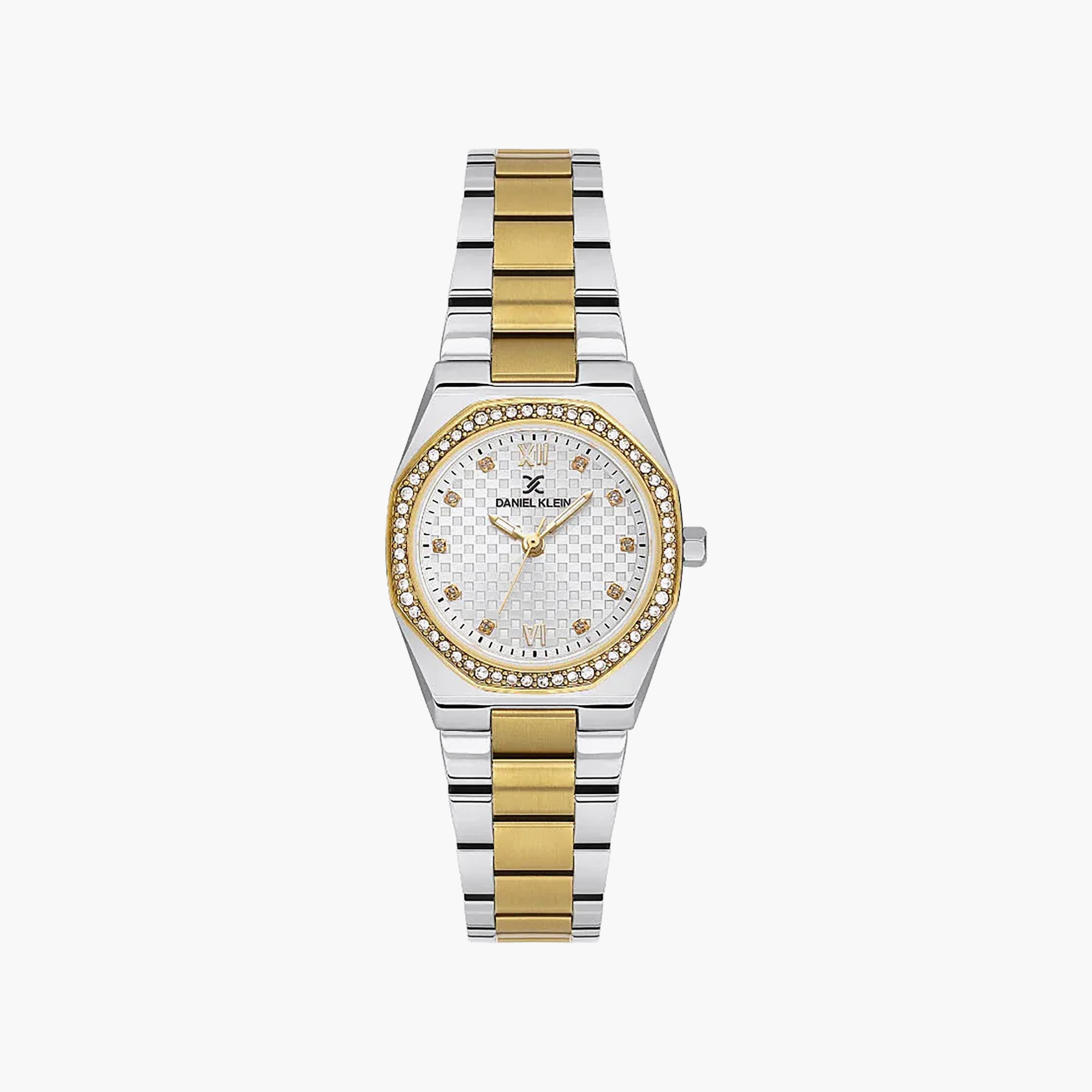 Daniel Klein Premium Silver and Gold Stainless Steel Watch for Women | DK.1.14099-4-women-watchesandjewellery-watches-image-1