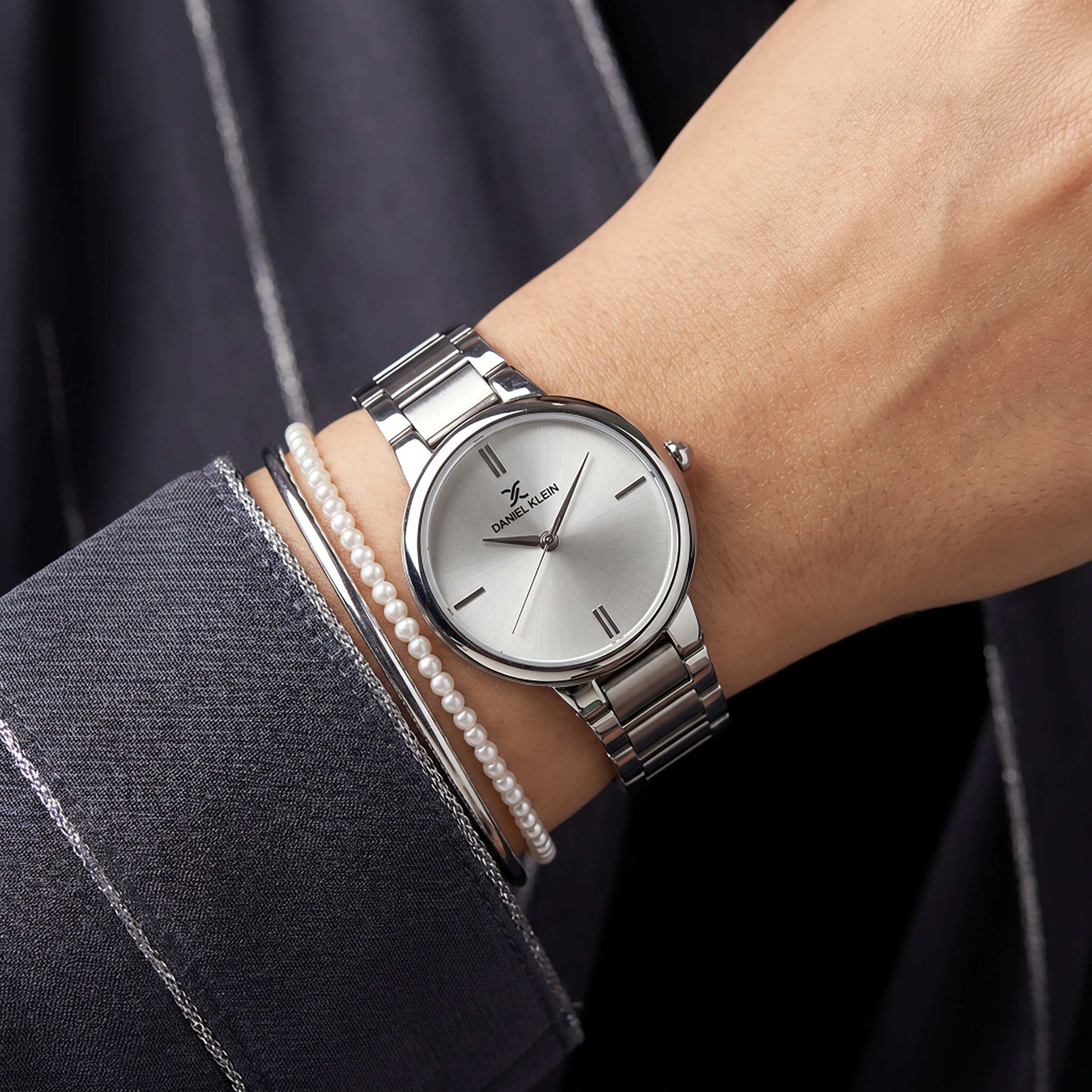 Daniel Klein Premium Silver Stainless Steel Watch for Women | DK.1.14100-1-women-watchesandjewellery-watches-image-3