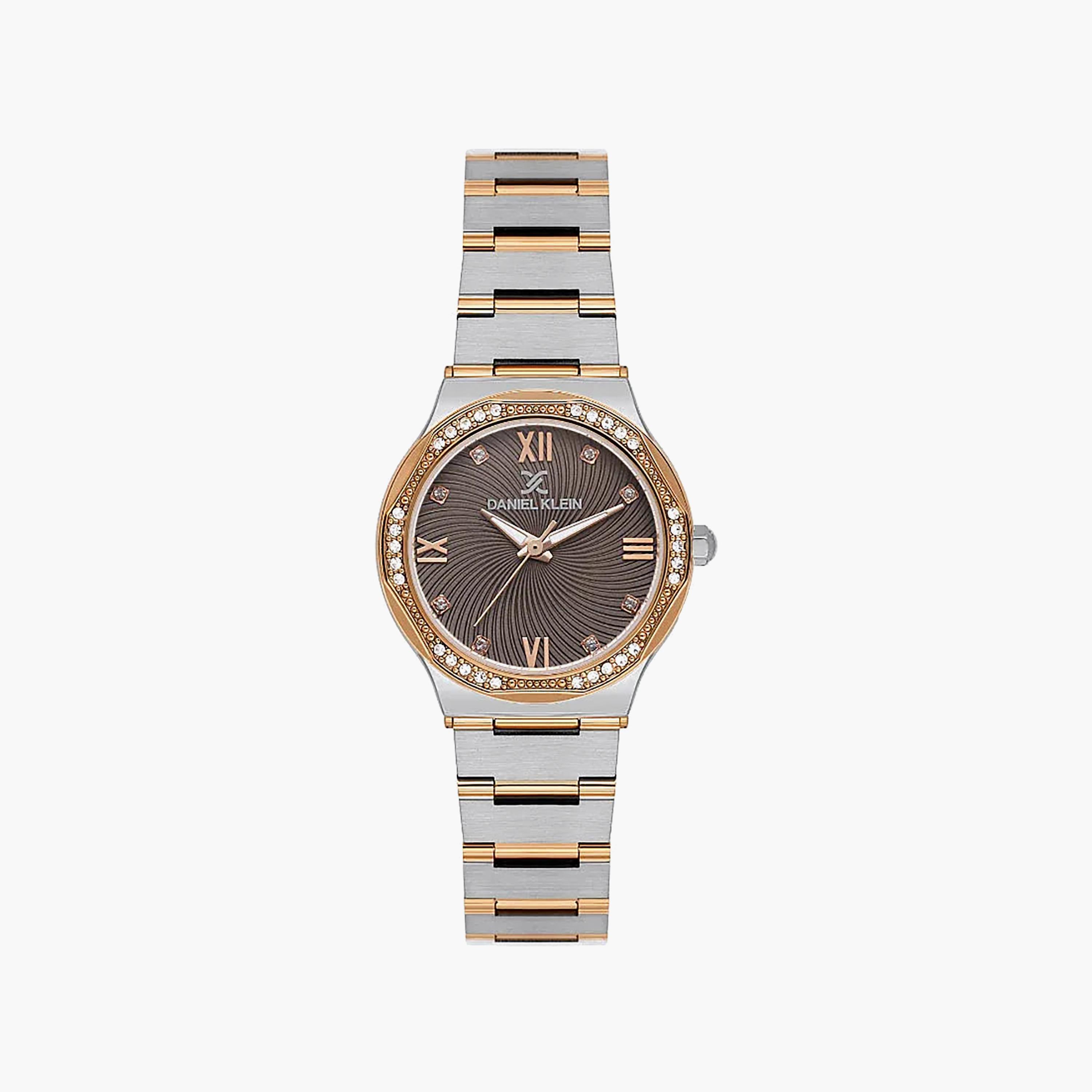 Daniel Klein Premium Silver and Rose Gold Stainless Steel Watch for Women | DK.1.14101-6-women-watchesandjewellery-watches-image-1