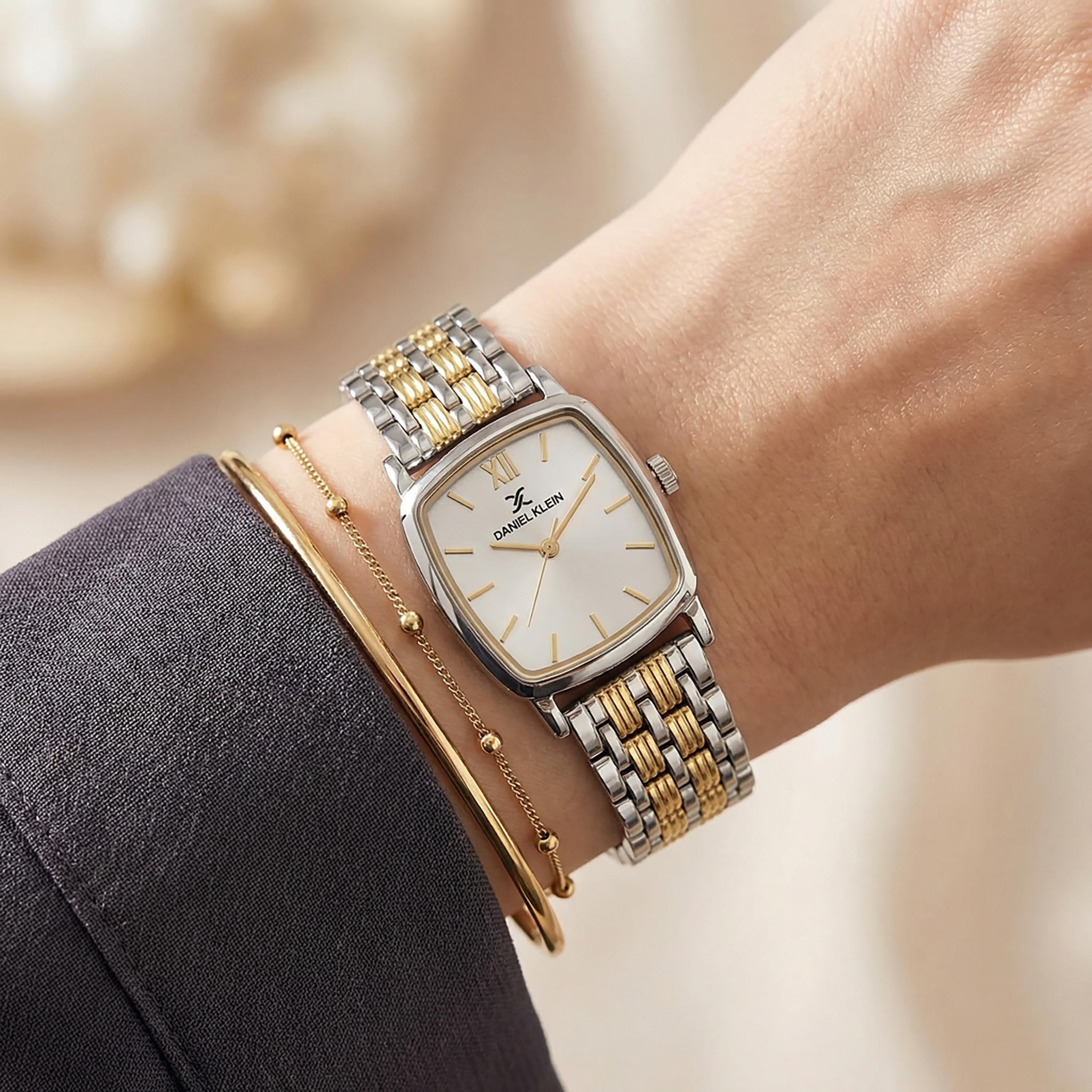 Daniel Klein Premium Silver and Gold Stainless Steel Watch for Women | DK.1.14102-4-women-watchesandjewellery-watches-image-3