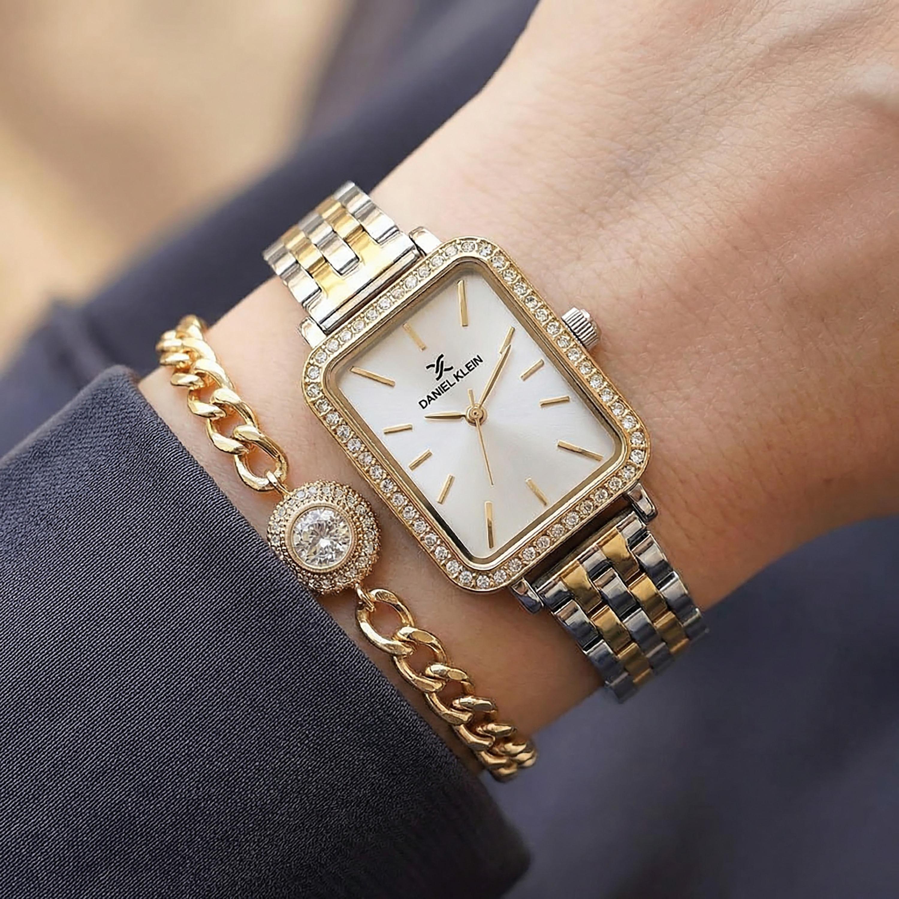 Daniel Klein Premium Silver and Gold Stainless Steel Watch for Women | DK.1.14105-4-women-watchesandjewellery-watches-image-3