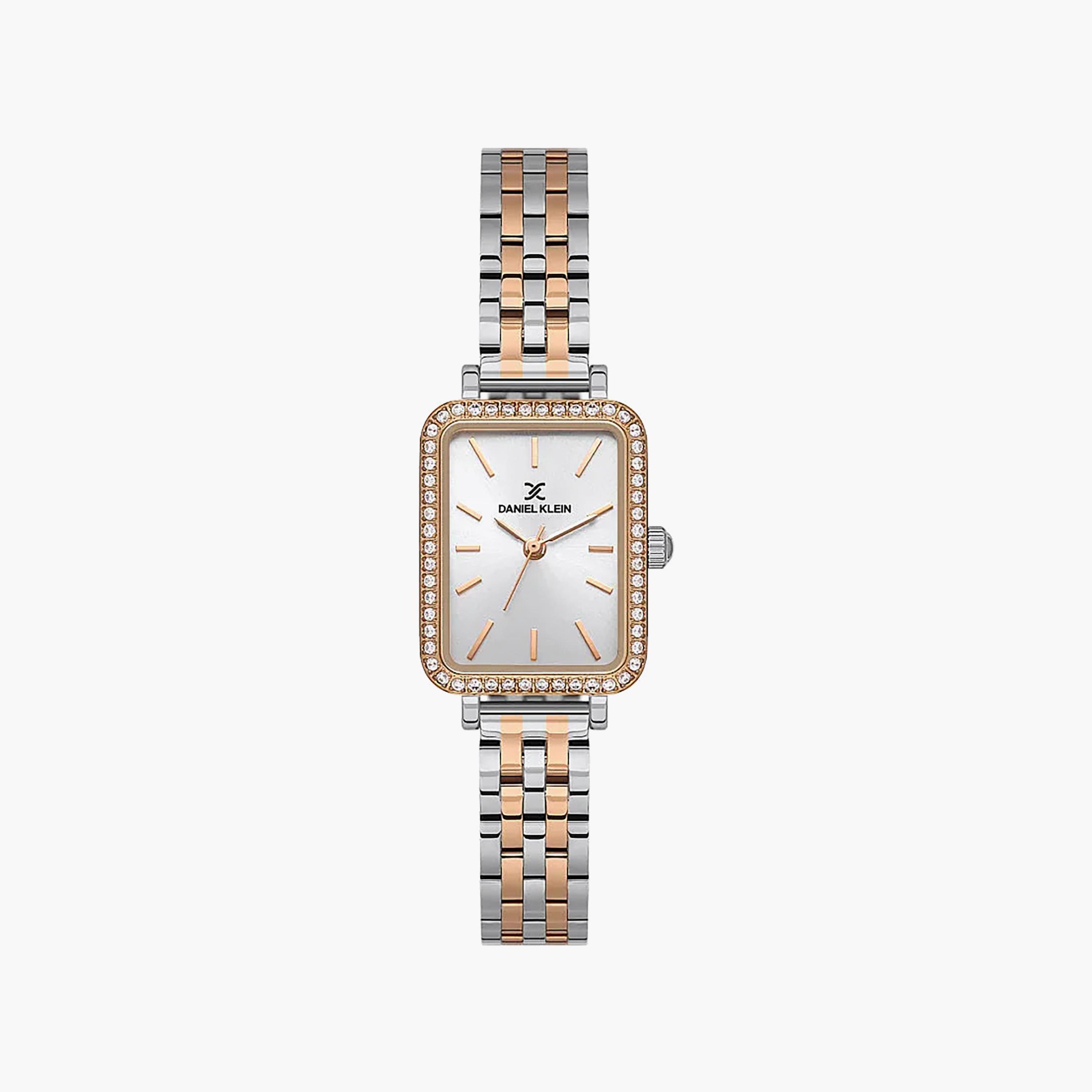 Daniel Klein Premium Silver and Rose Gold Stainless Steel Watch for Women | DK.1.14105-6-women-watchesandjewellery-watches-image-1