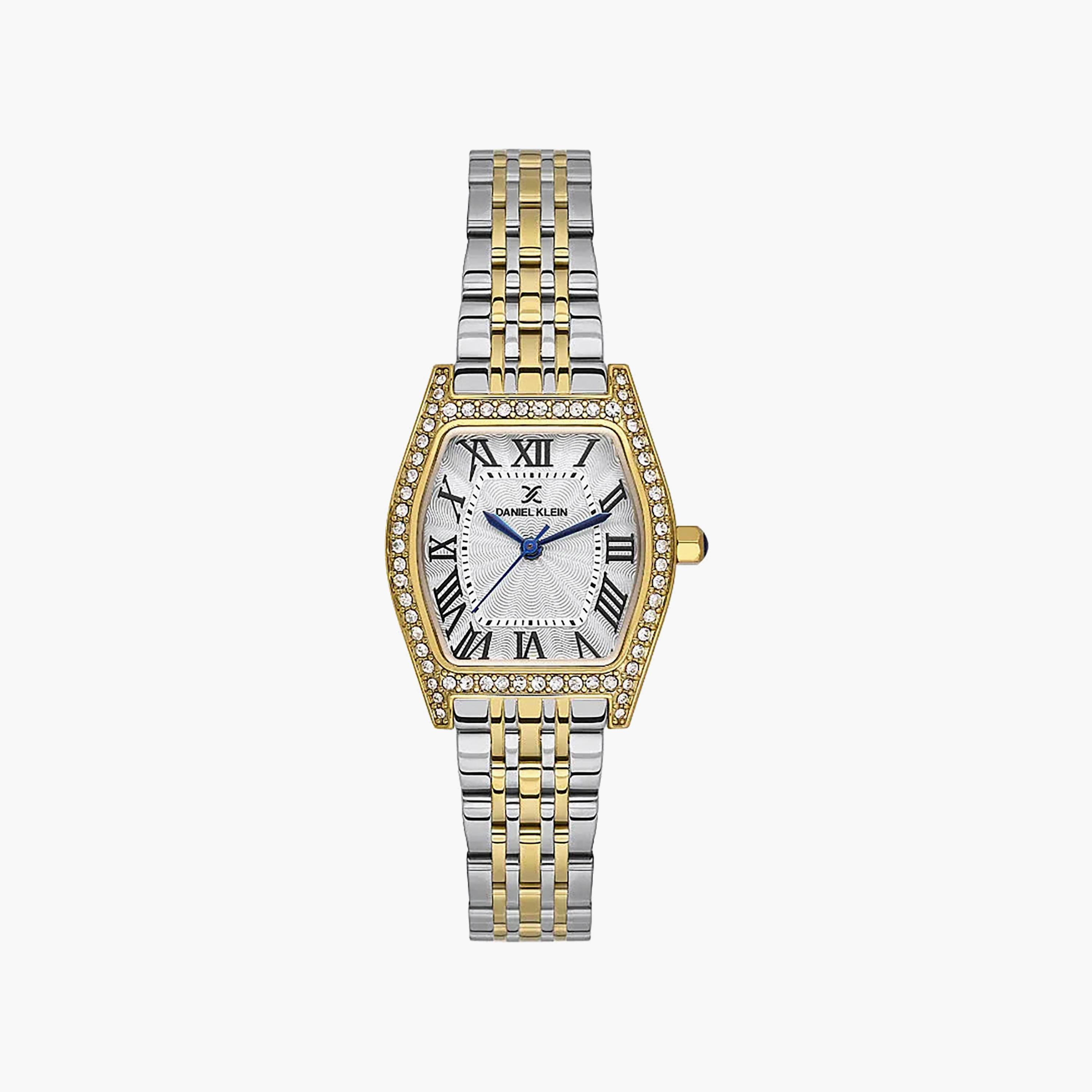 Daniel Klein Premium Silver and Gold Stainless Steel Watch for Women | DK.1.14106-3-women-watchesandjewellery-watches-image-1