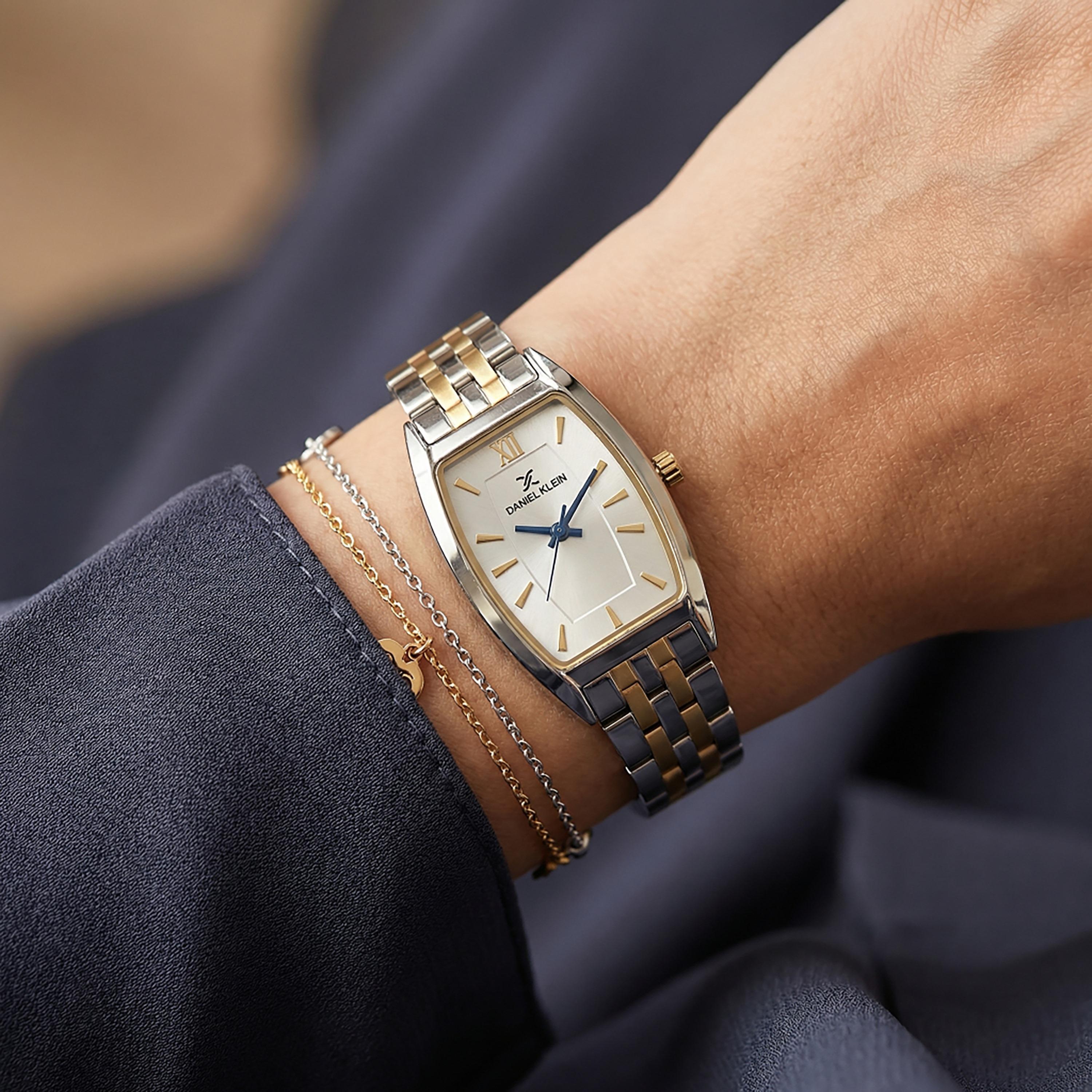 Daniel Klein Premium Silver and Gold Stainless Steel Watch for Women | DK.1.14107-4-women-watchesandjewellery-watches-image-3