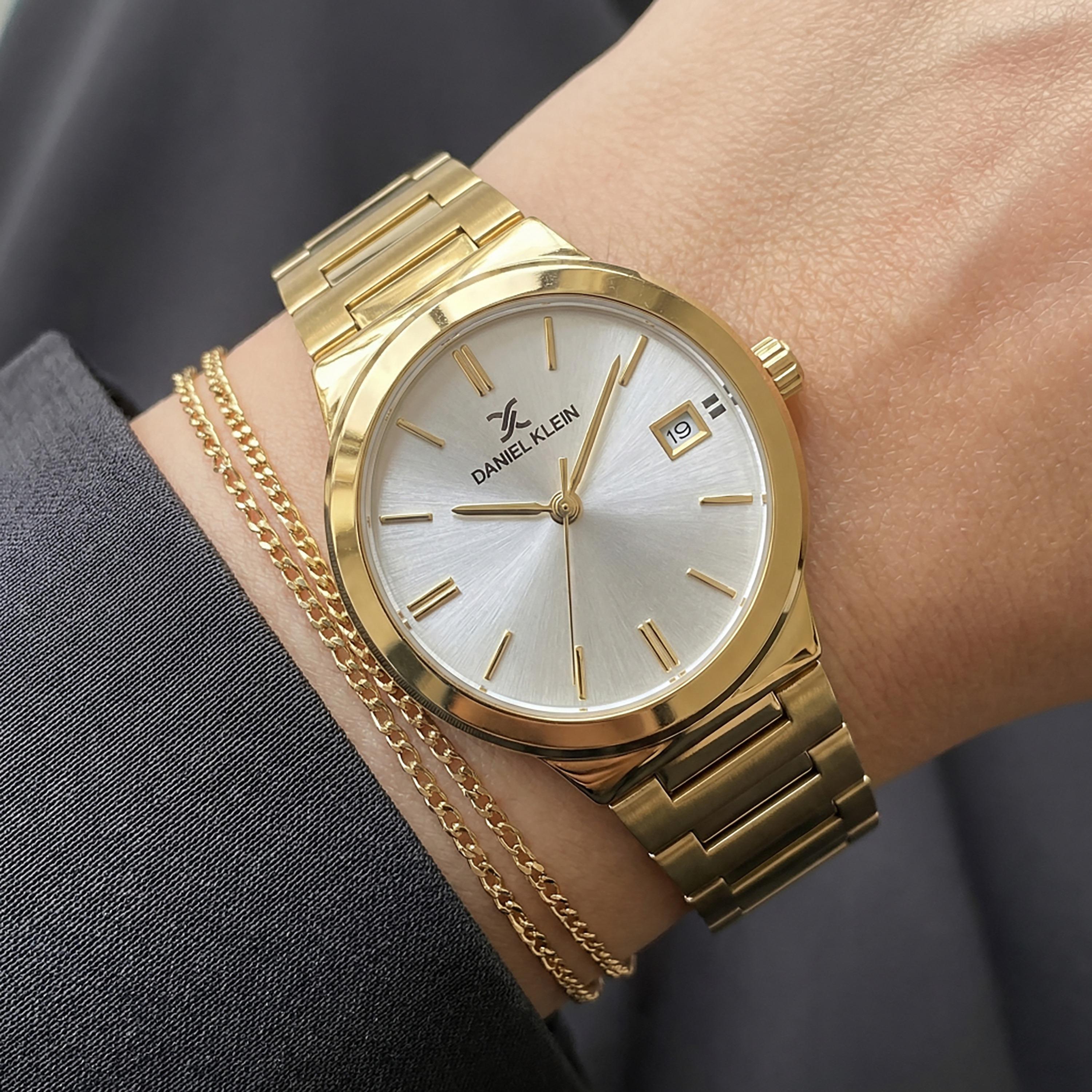 ساعة دانيال كلاين الذهبية الفاخرة المصنوعة من الفولاذ المقاوم للصدأ للنساء | DK.1.14110-2-women-watchesandjewellery-watches-image-5