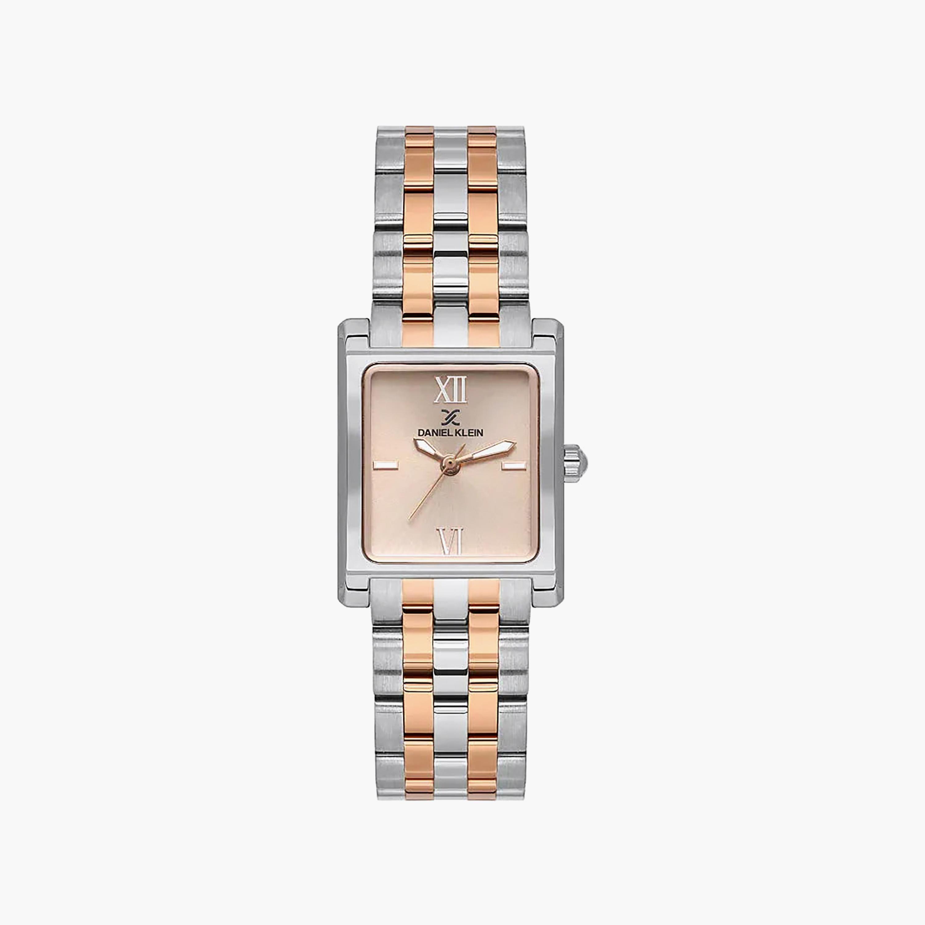 Daniel Klein Premium Silver and Rose Gold Stainless Steel Watch for Women | DK.1.14111-6-women-watchesandjewellery-watches-image-1