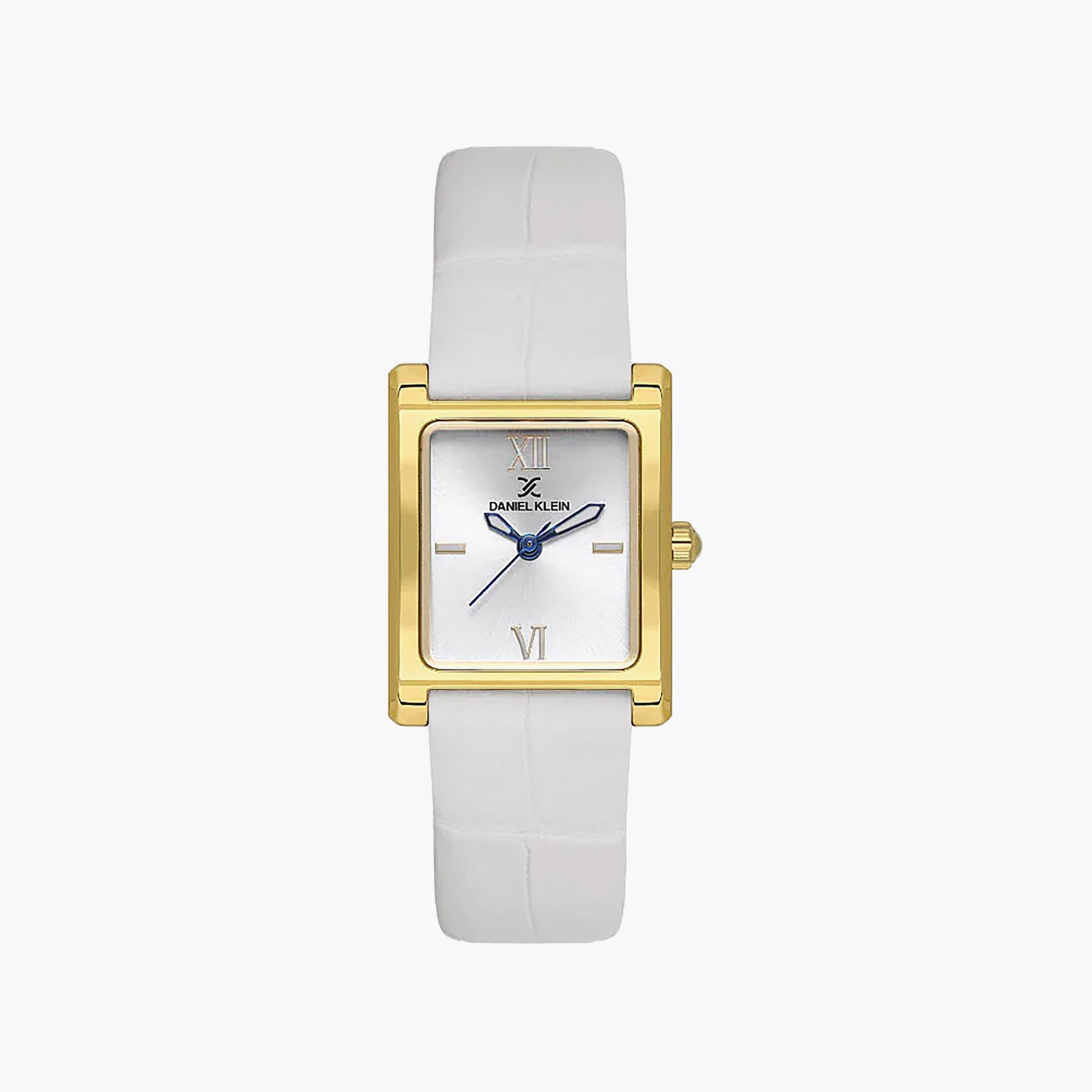 Daniel Klein Premium White Leather Watch for Women | DK.1.14112-3-women-watchesandjewellery-watches-image-1