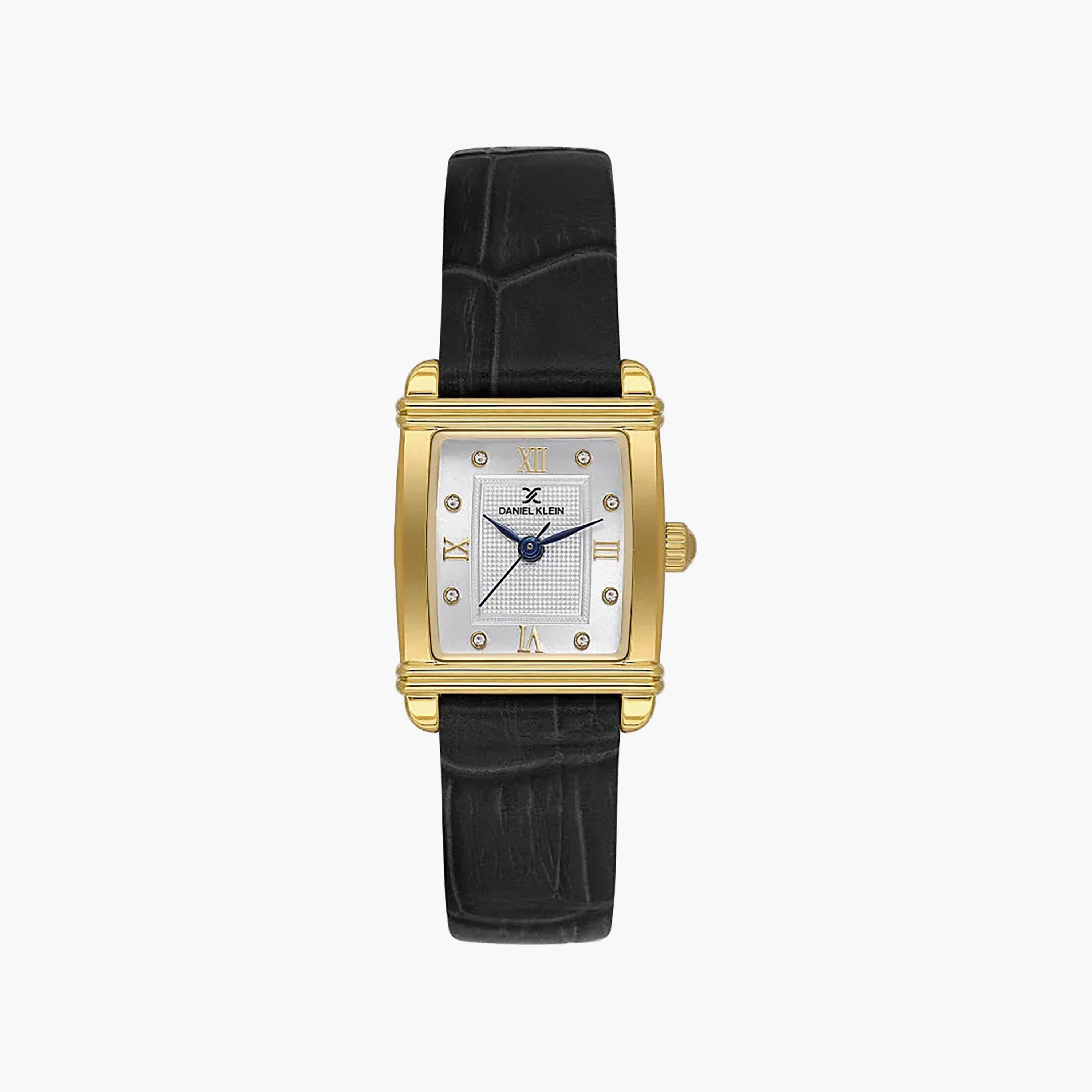 ساعة دانيال كلاين الفاخرة من الجلد الأسود للنساء | DK.1.14116-2-women-watchesandjewellery-watches-image-1