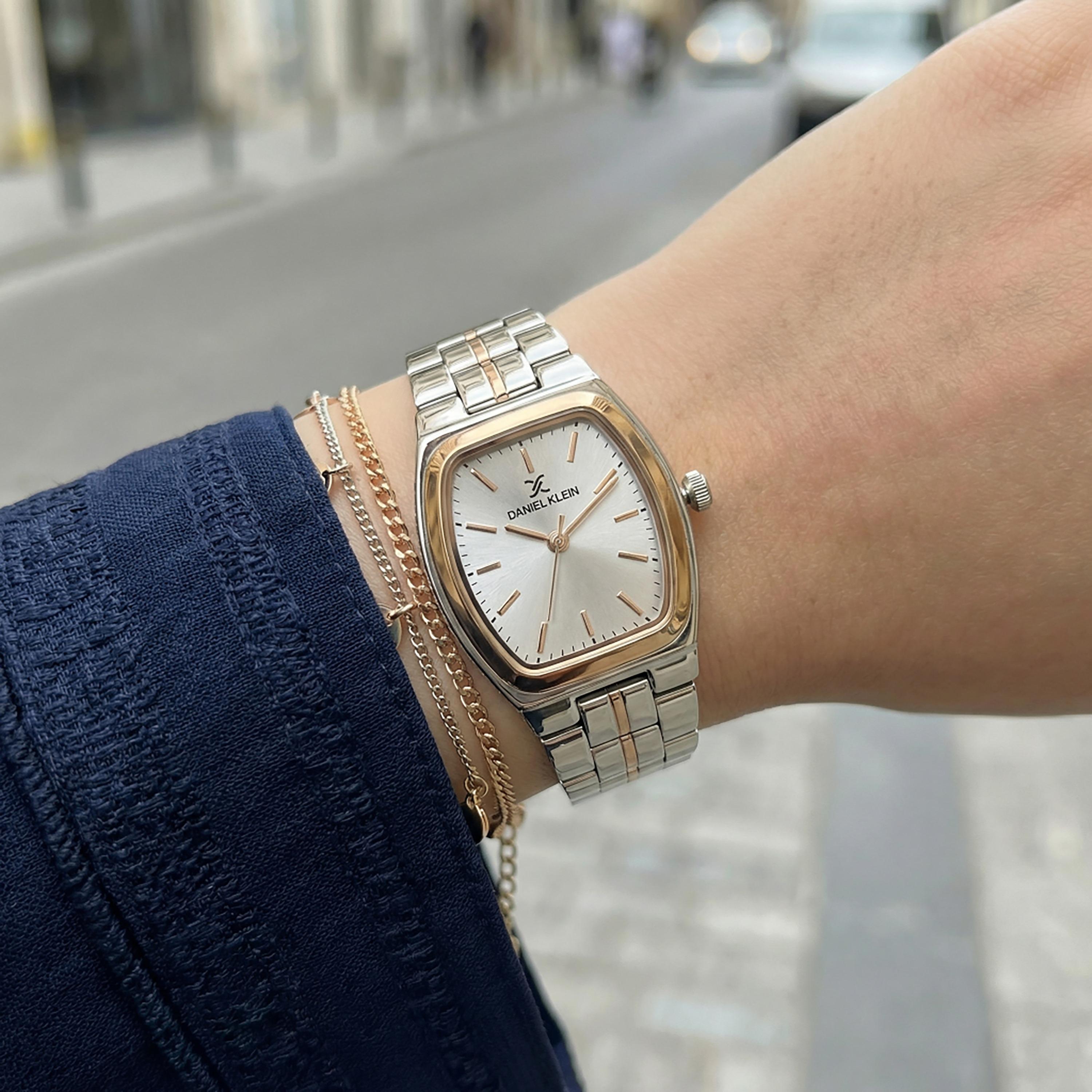 Daniel Klein Premium Silver and Rose Gold Stainless Steel Watch for Women | DK.1.14117-6-women-watchesandjewellery-watches-image-3