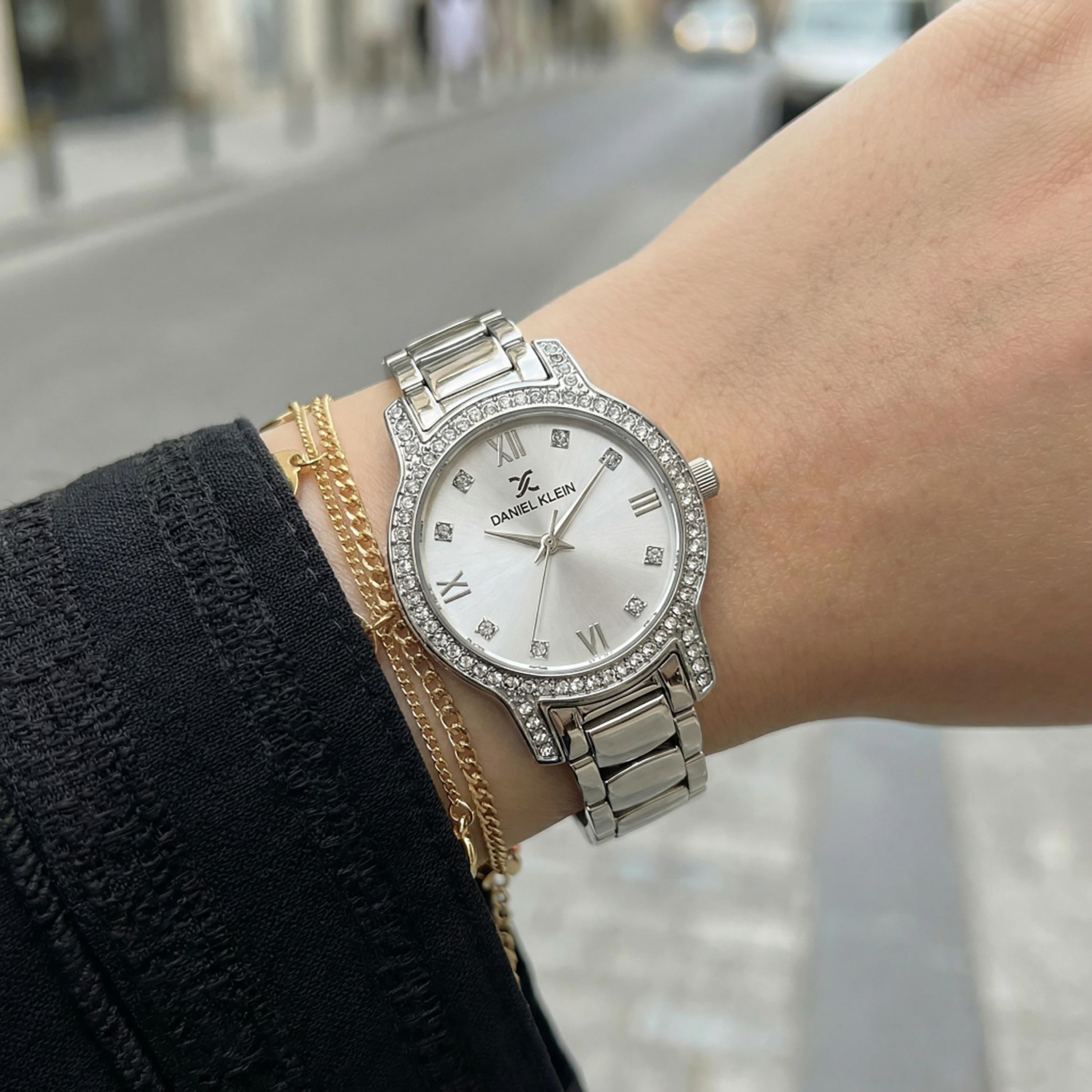 Daniel Klein Premium Silver Stainless Steel Watch for Women | DK.1.14118-1-women-watchesandjewellery-watches-image-3