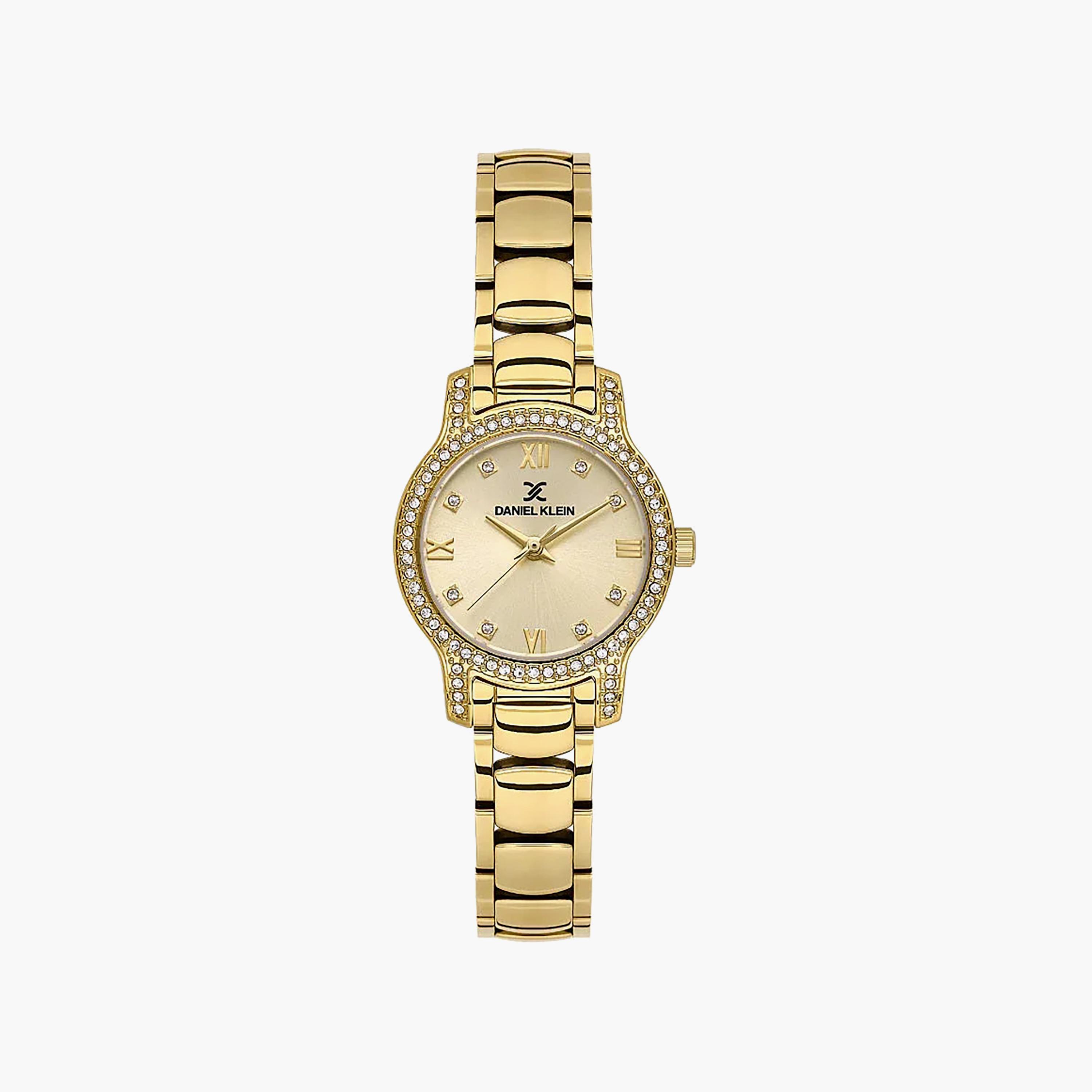 Daniel Klein Premium Gold Stainless Steel Watch for Women | DK.1.14118-3-women-watchesandjewellery-watches-image-1