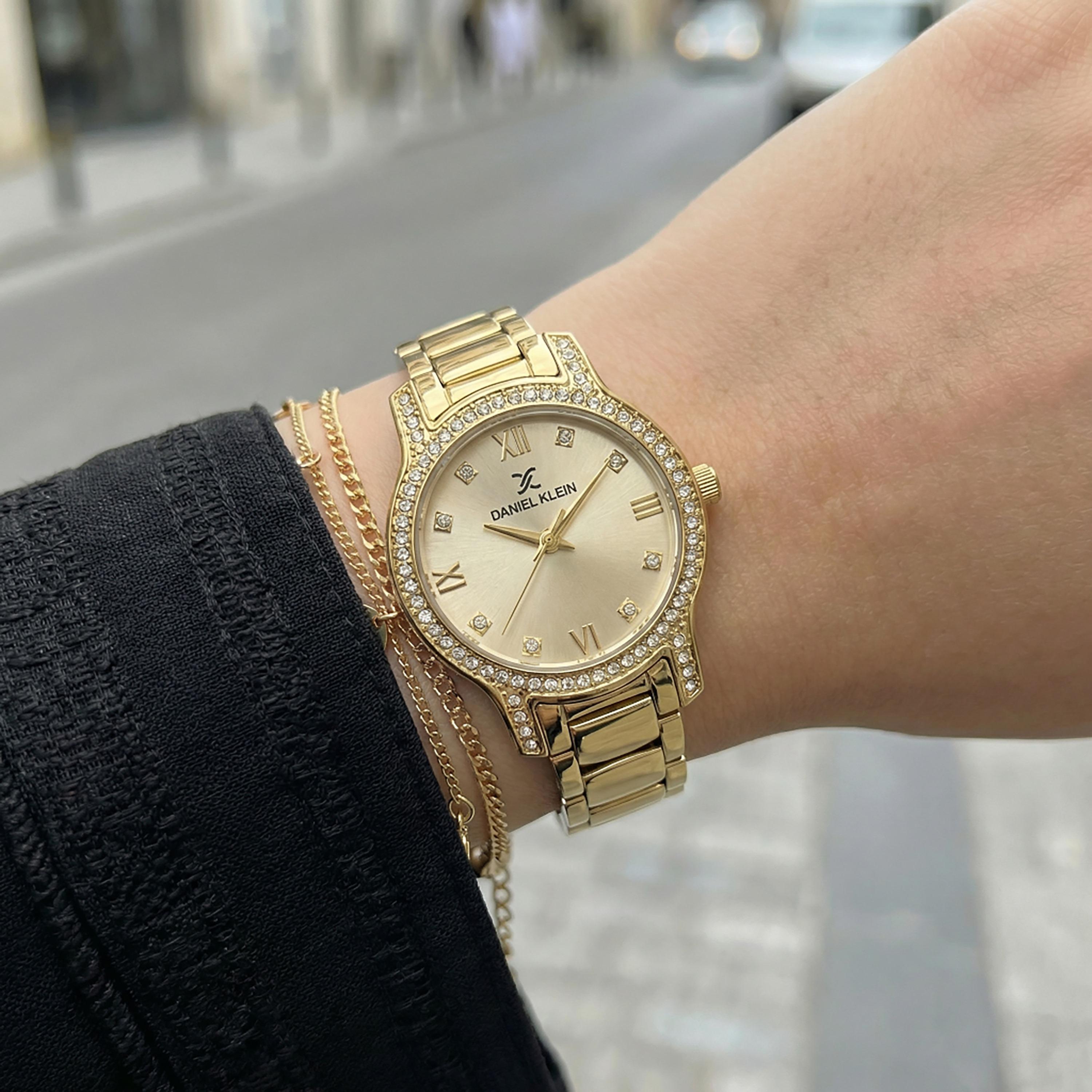 Daniel Klein Premium Gold Stainless Steel Watch for Women | DK.1.14118-3-women-watchesandjewellery-watches-image-3