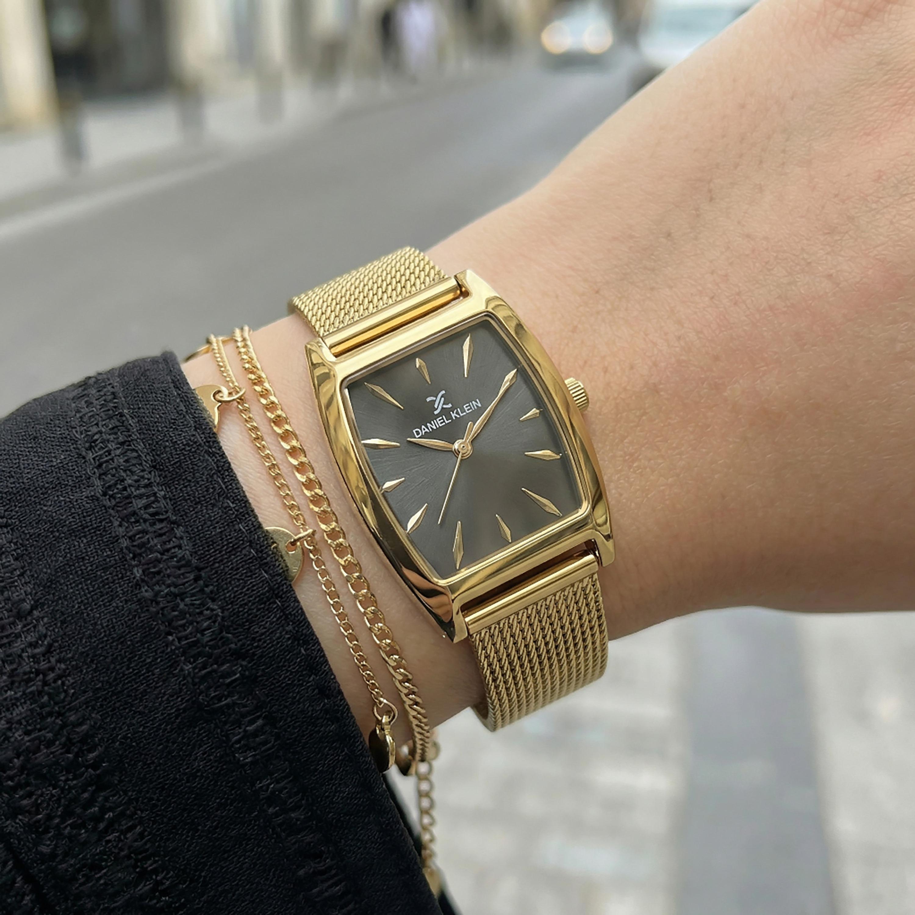 ساعة دانيال كلاين النسائية الفاخرة بسوار ذهبي شبكي | DK.1.14119-3-women-watchesandjewellery-watches-image-3
