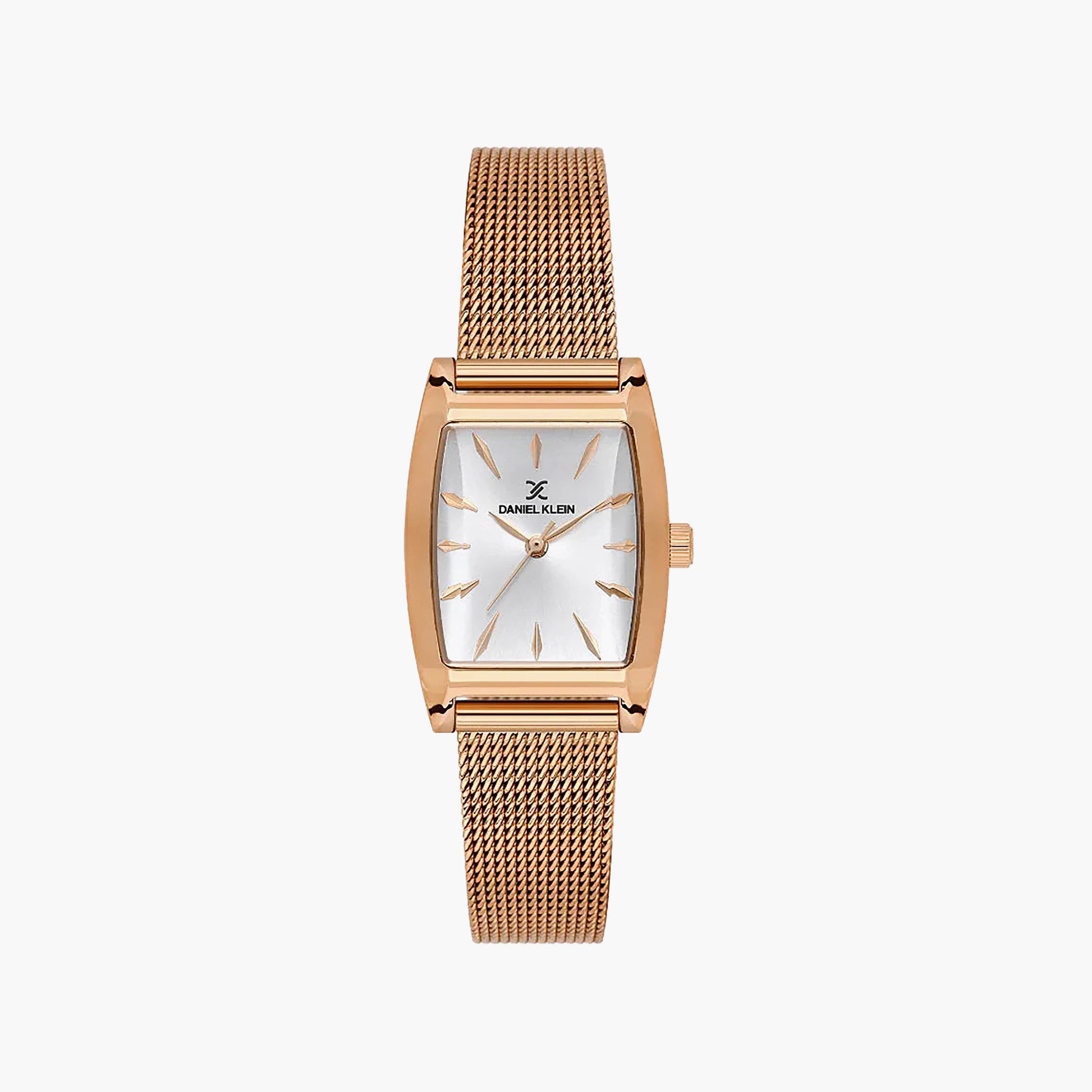 Daniel Klein Premium Rose Gold Mesh Band Watch for Women | DK.1.14119-5-women-watchesandjewellery-watches-image-1