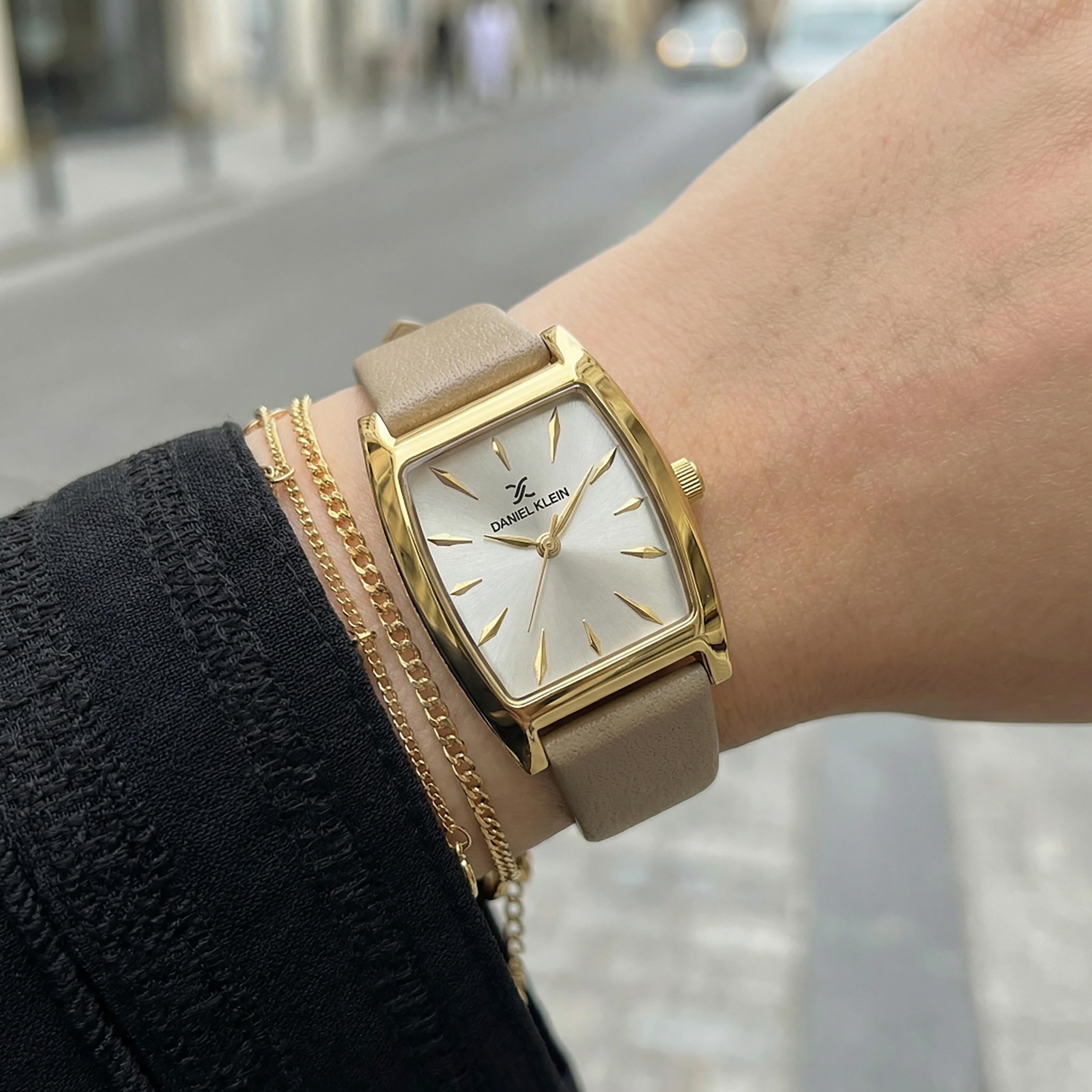 Daniel Klein Premium Beige Leather Watch for Women | DK.1.14120-4-women-watchesandjewellery-watches-image-3
