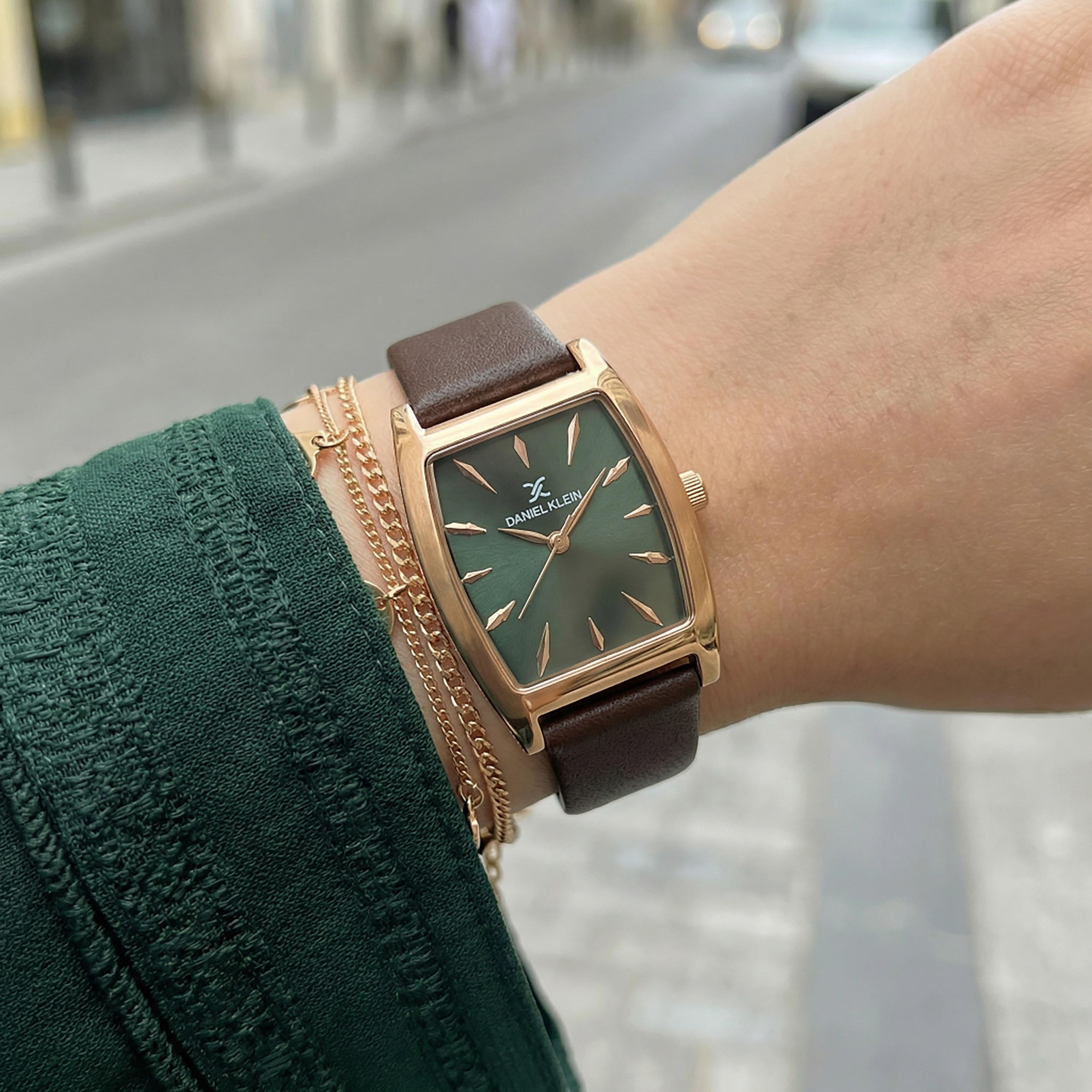 Daniel Klein Premium Dark Brown Leather Watch for Women | DK.1.14120-6-women-watchesandjewellery-watches-image-3