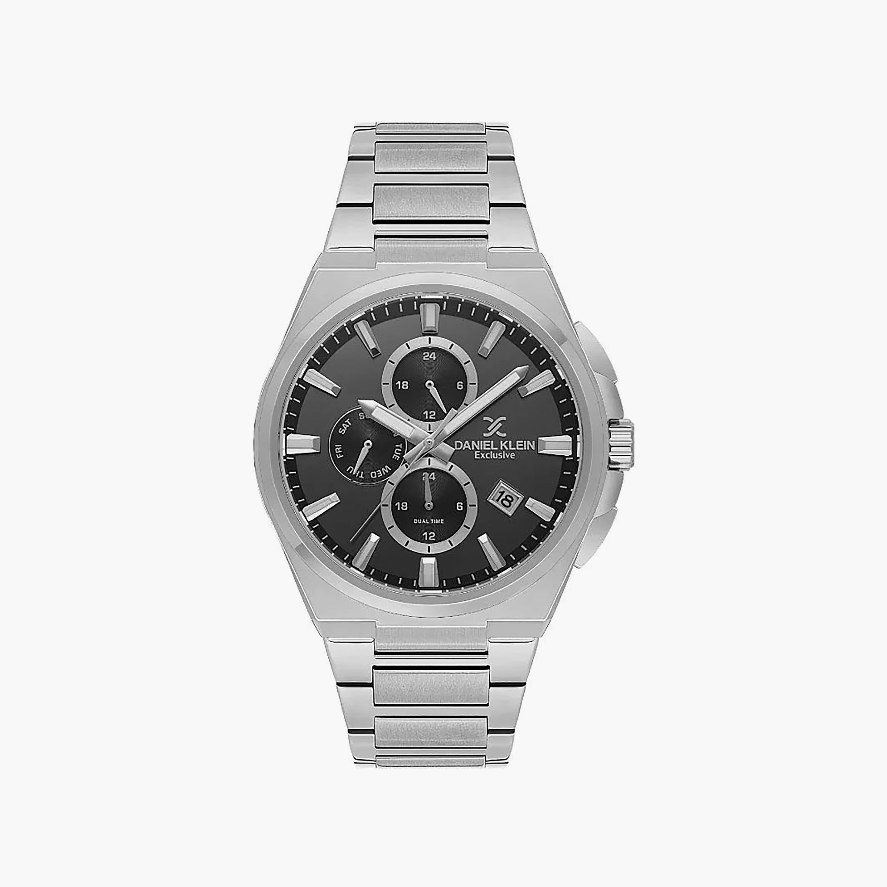 ساعة دانيال كلاين الحصرية للرجال من الفولاذ المقاوم للصدأ الفضي | DK.1.14214-2-men-watchesandjewellery-watches-image-1