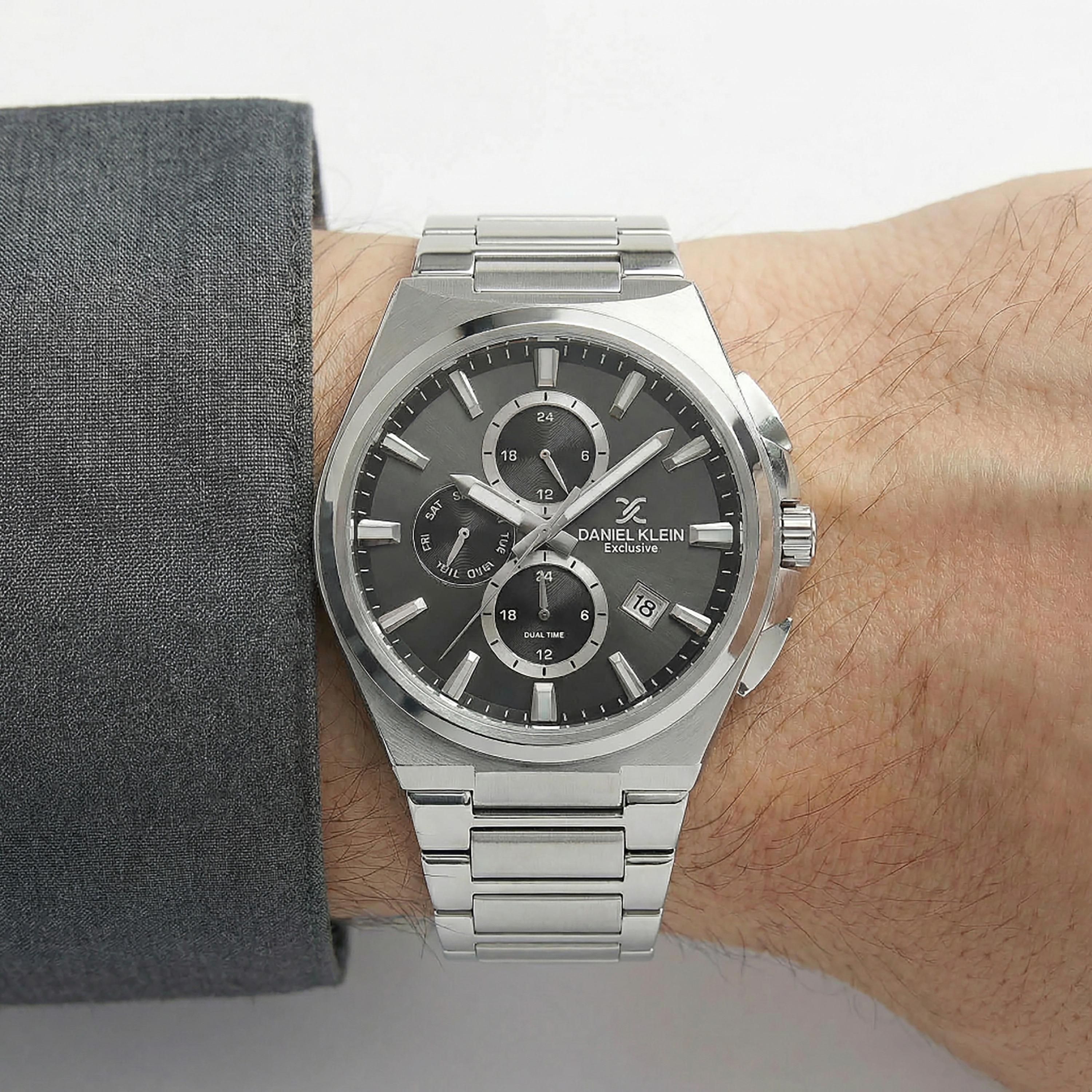 ساعة دانيال كلاين الحصرية للرجال من الفولاذ المقاوم للصدأ الفضي | DK.1.14214-2-men-watchesandjewellery-watches-image-3