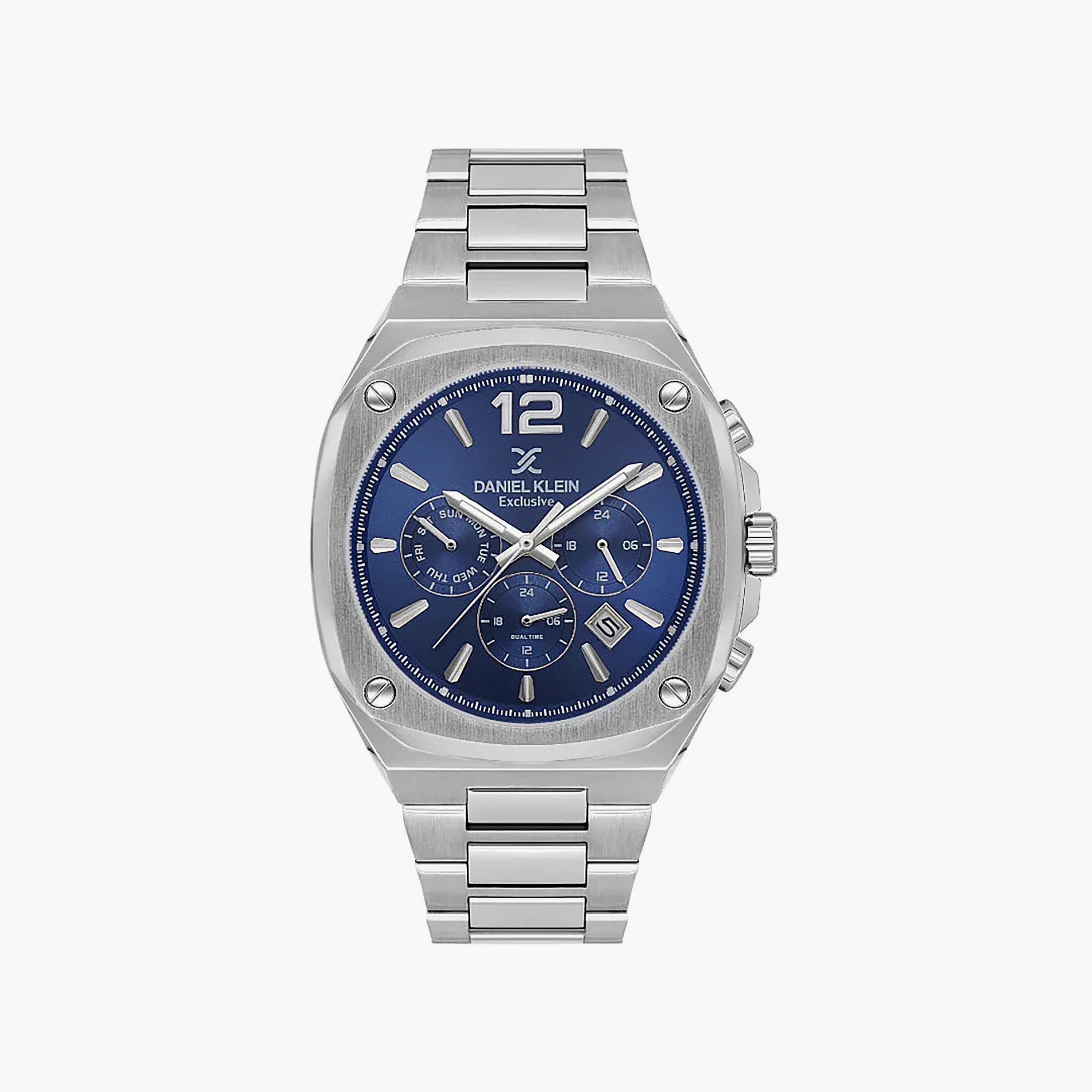 ساعة دانيال كلاين الحصرية للرجال من الفولاذ المقاوم للصدأ الفضي | DK.1.14215-3-men-watchesandjewellery-watches-image-1
