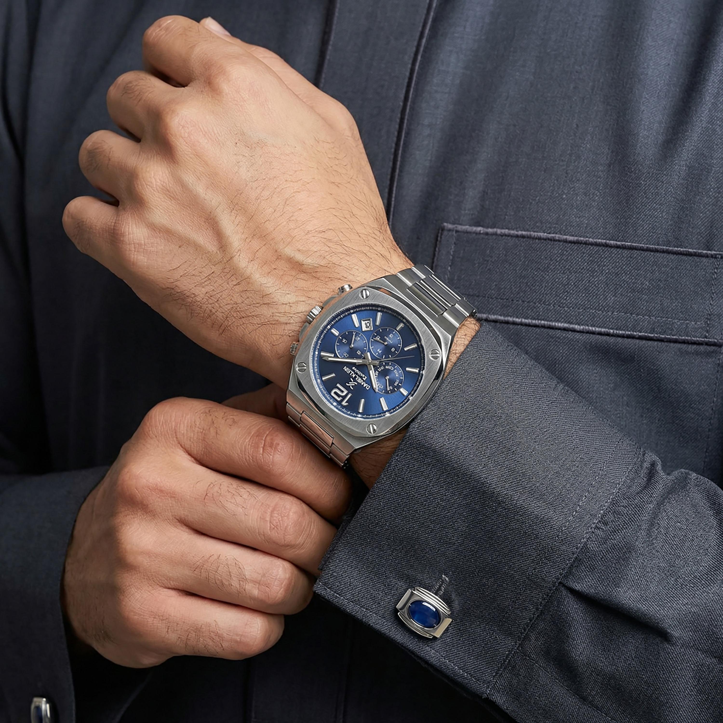 ساعة دانيال كلاين الحصرية للرجال من الفولاذ المقاوم للصدأ الفضي | DK.1.14215-3-men-watchesandjewellery-watches-image-3
