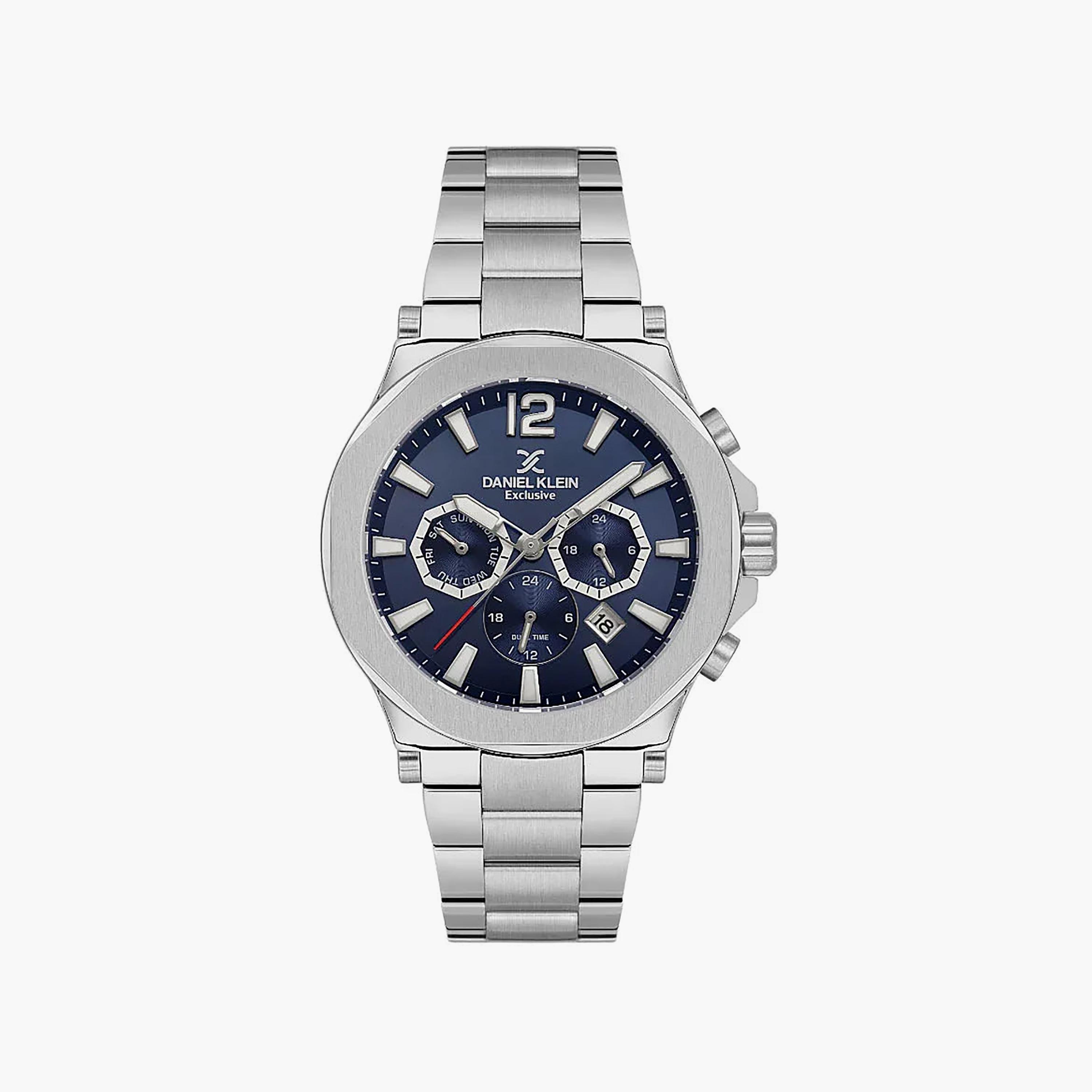 Daniel Klein Exclusive Silver Stainless Steel Watch for Men | DK.1.14216-2-men-watchesandjewellery-watches-image-1