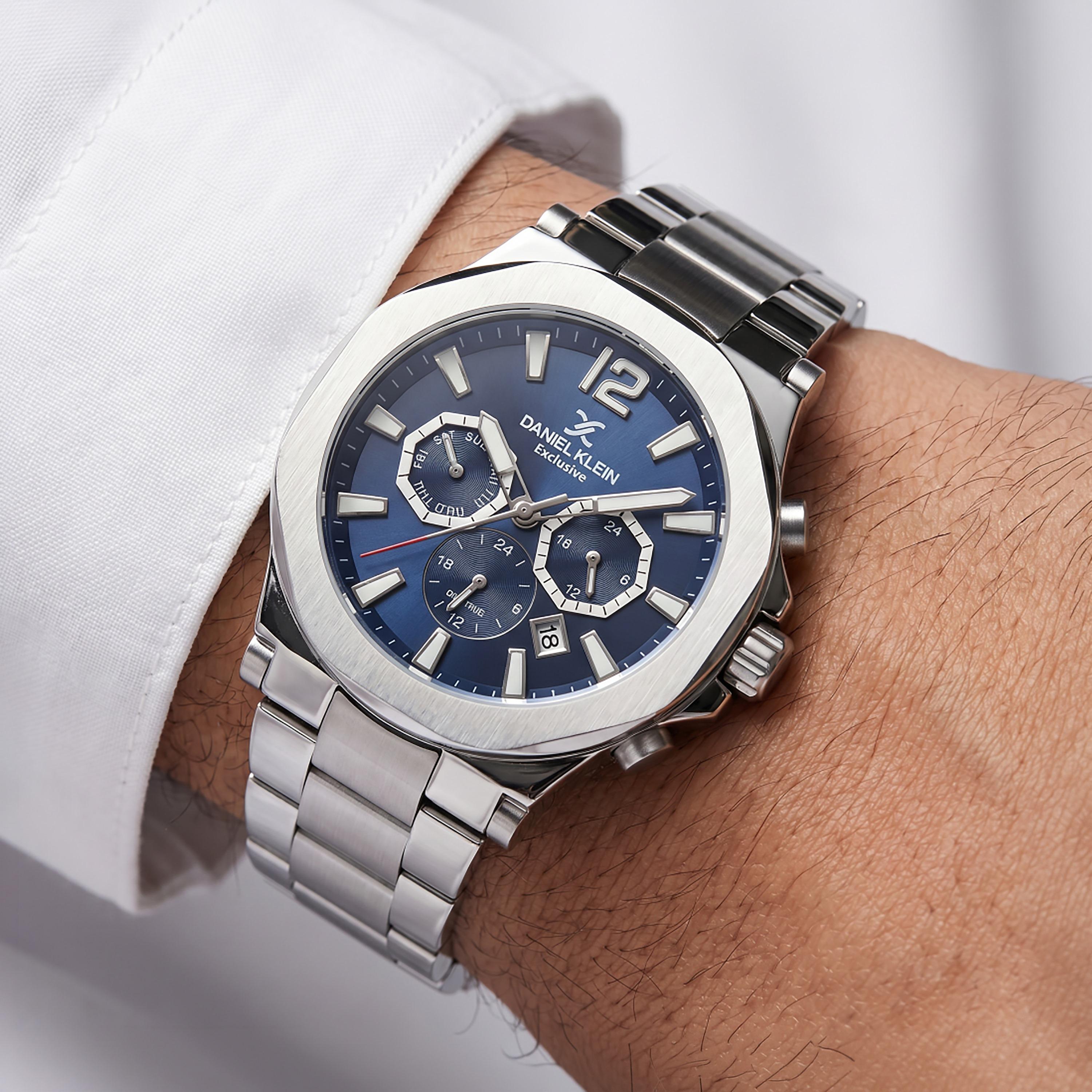 Daniel Klein Exclusive Silver Stainless Steel Watch for Men | DK.1.14216-2-men-watchesandjewellery-watches-image-3