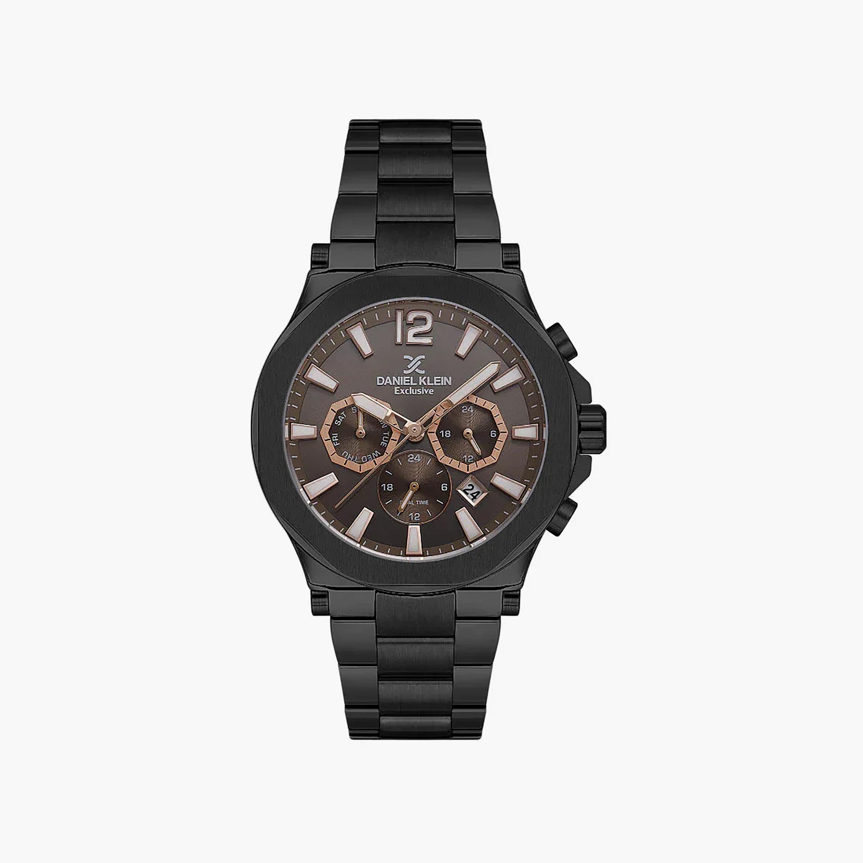 ساعة دانيال كلاين الحصرية للرجال من الفولاذ المقاوم للصدأ الأسود | DK.1.14216-5-men-watchesandjewellery-watches-image-1