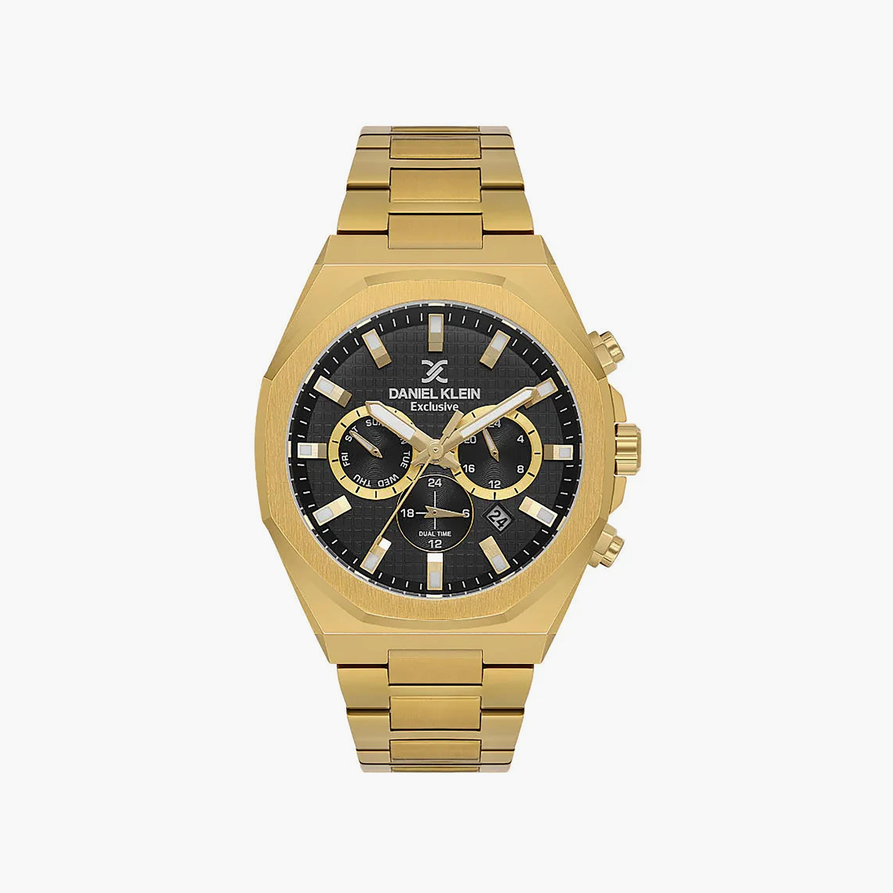 ساعة دانيال كلاين حصرية للرجال من الفولاذ المقاوم للصدأ الذهبي | DK.1.14218-4-men-watchesandjewellery-watches-image-1