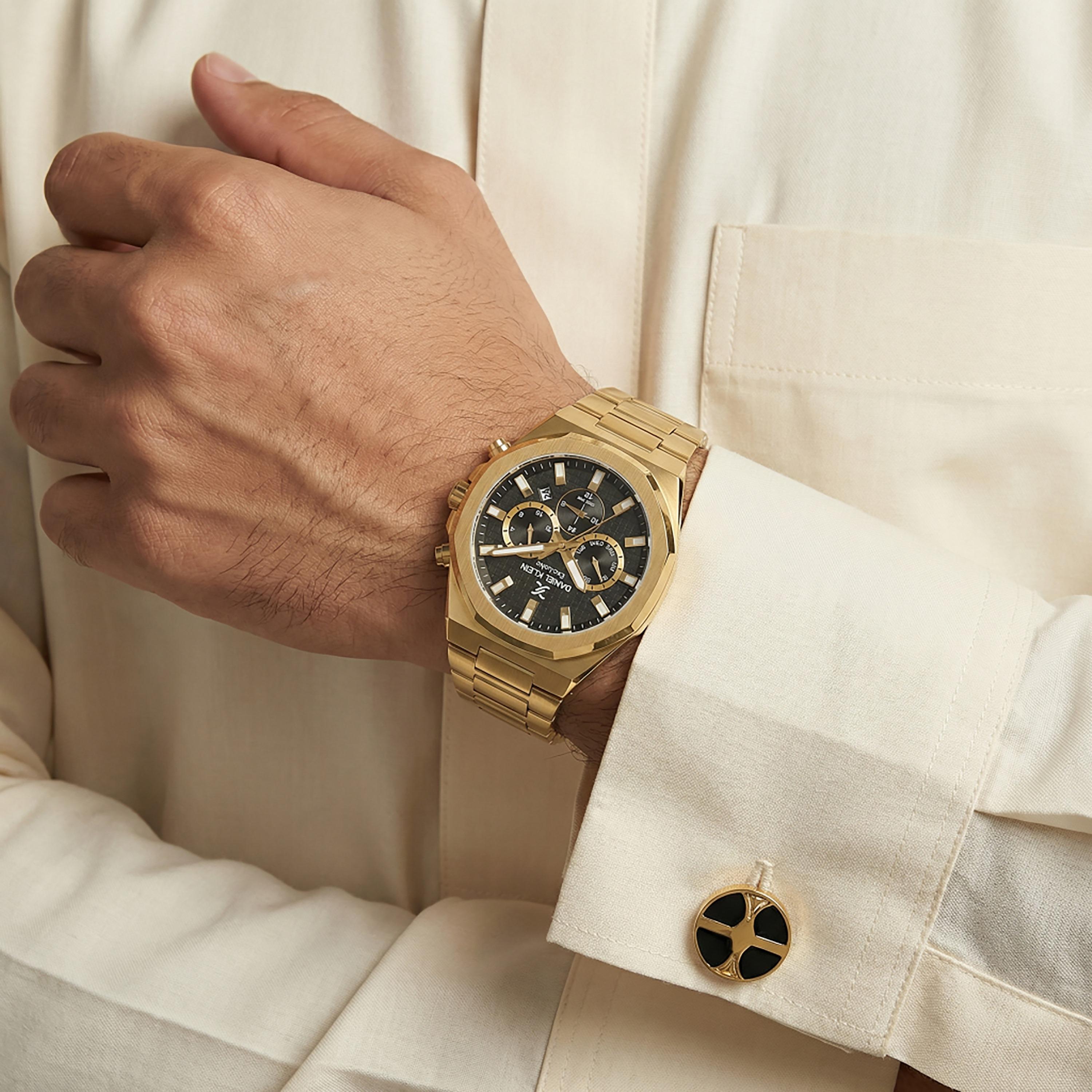 ساعة دانيال كلاين حصرية للرجال من الفولاذ المقاوم للصدأ الذهبي | DK.1.14218-4-men-watchesandjewellery-watches-image-3
