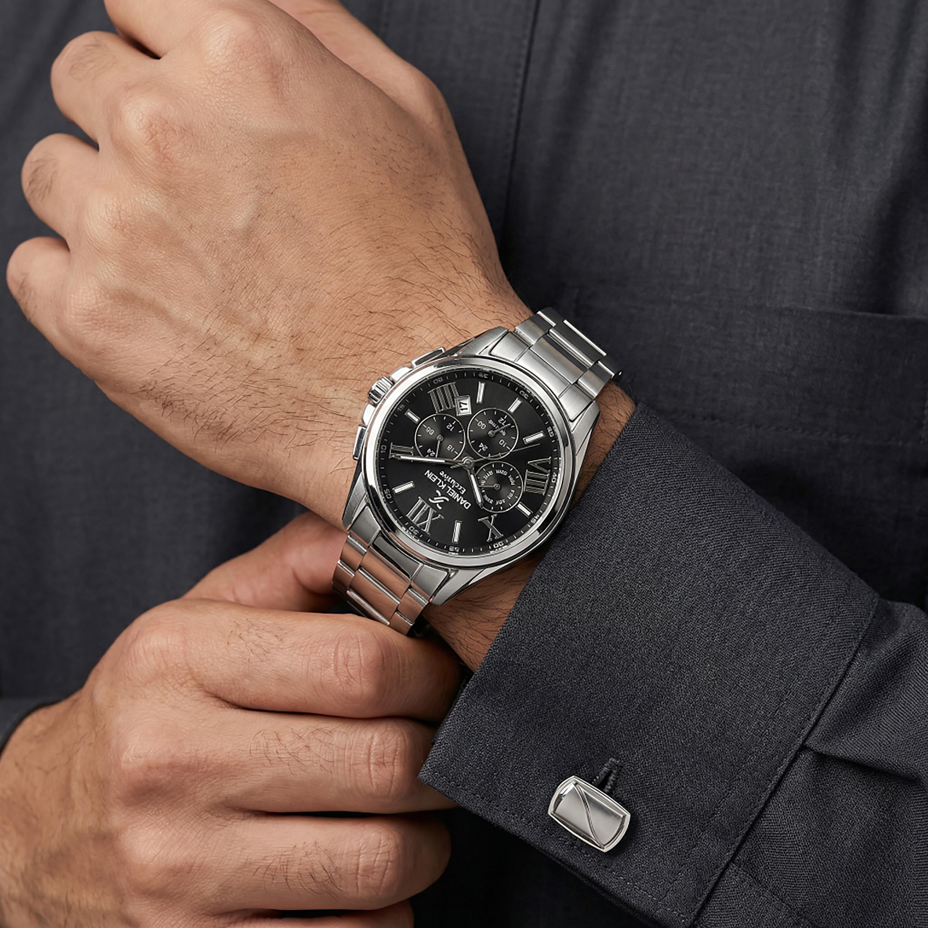 Daniel Klein Exclusive Silver Stainless Steel Watch for Men | DK.1.14222-1-men-watchesandjewellery-watches-image-3