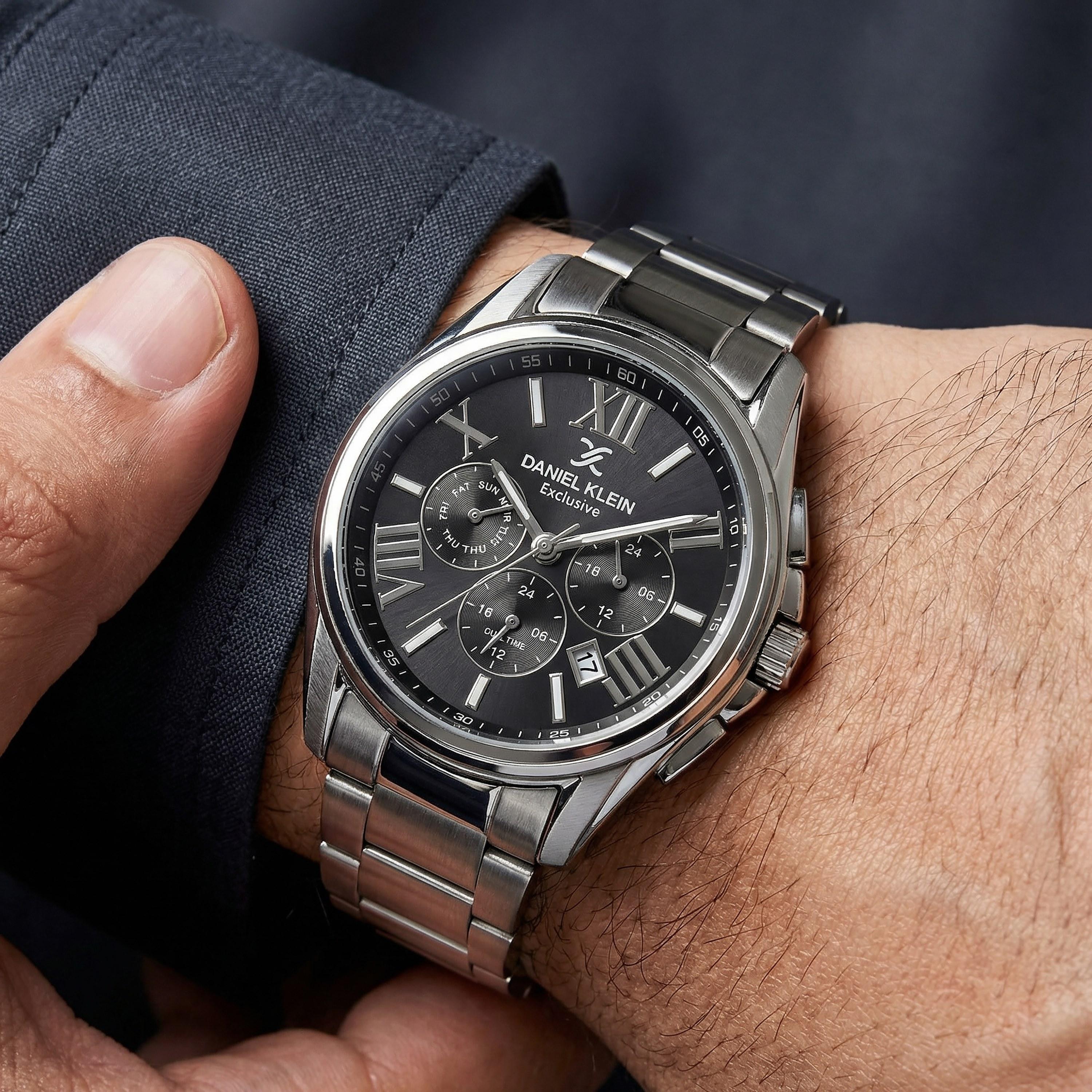 Daniel Klein Exclusive Silver Stainless Steel Watch for Men | DK.1.14222-1-men-watchesandjewellery-watches-image-4