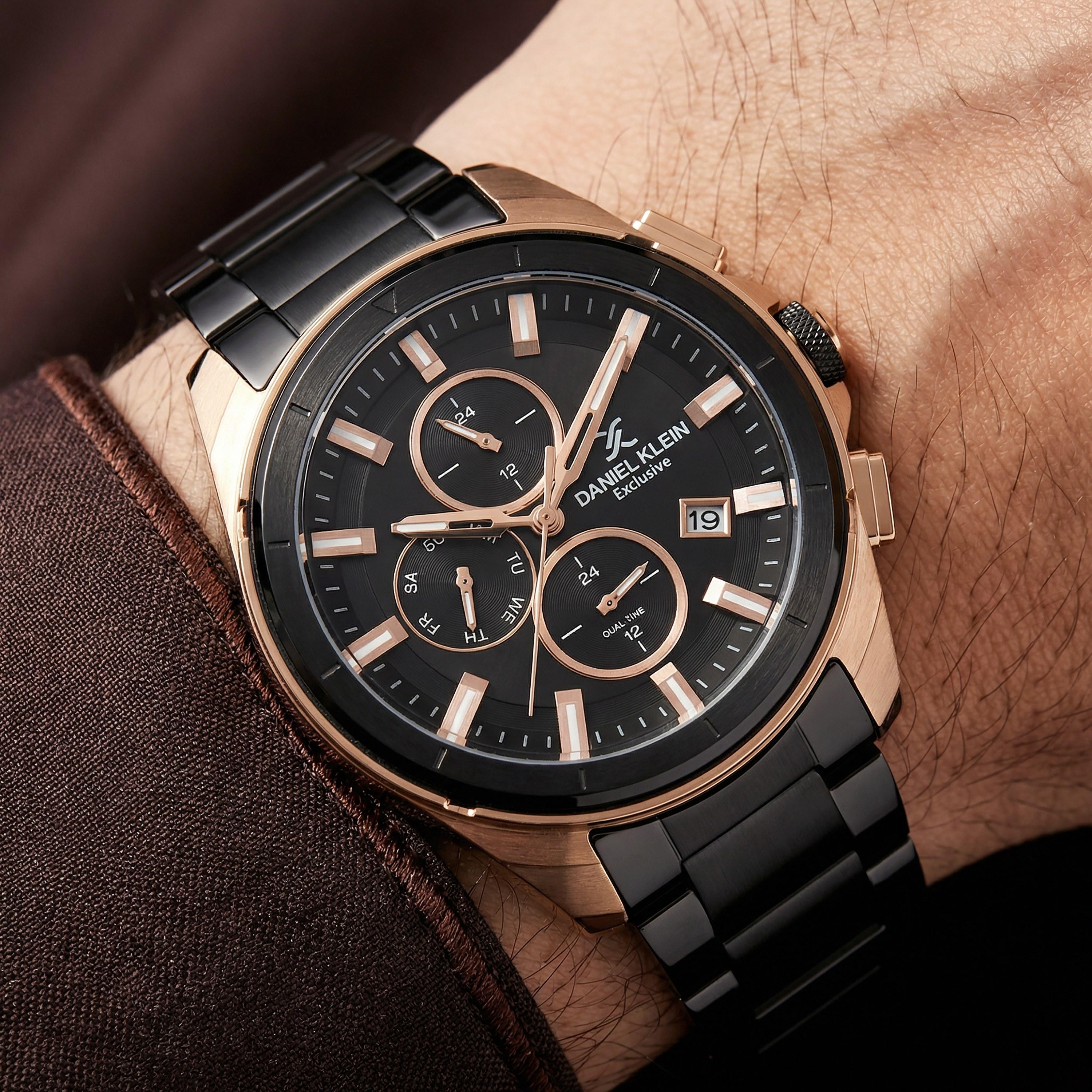 ساعة دانيال كلاين الحصرية للرجال من الفولاذ المقاوم للصدأ الأسود | DK.1.14224-5-men-watchesandjewellery-watches-image-5