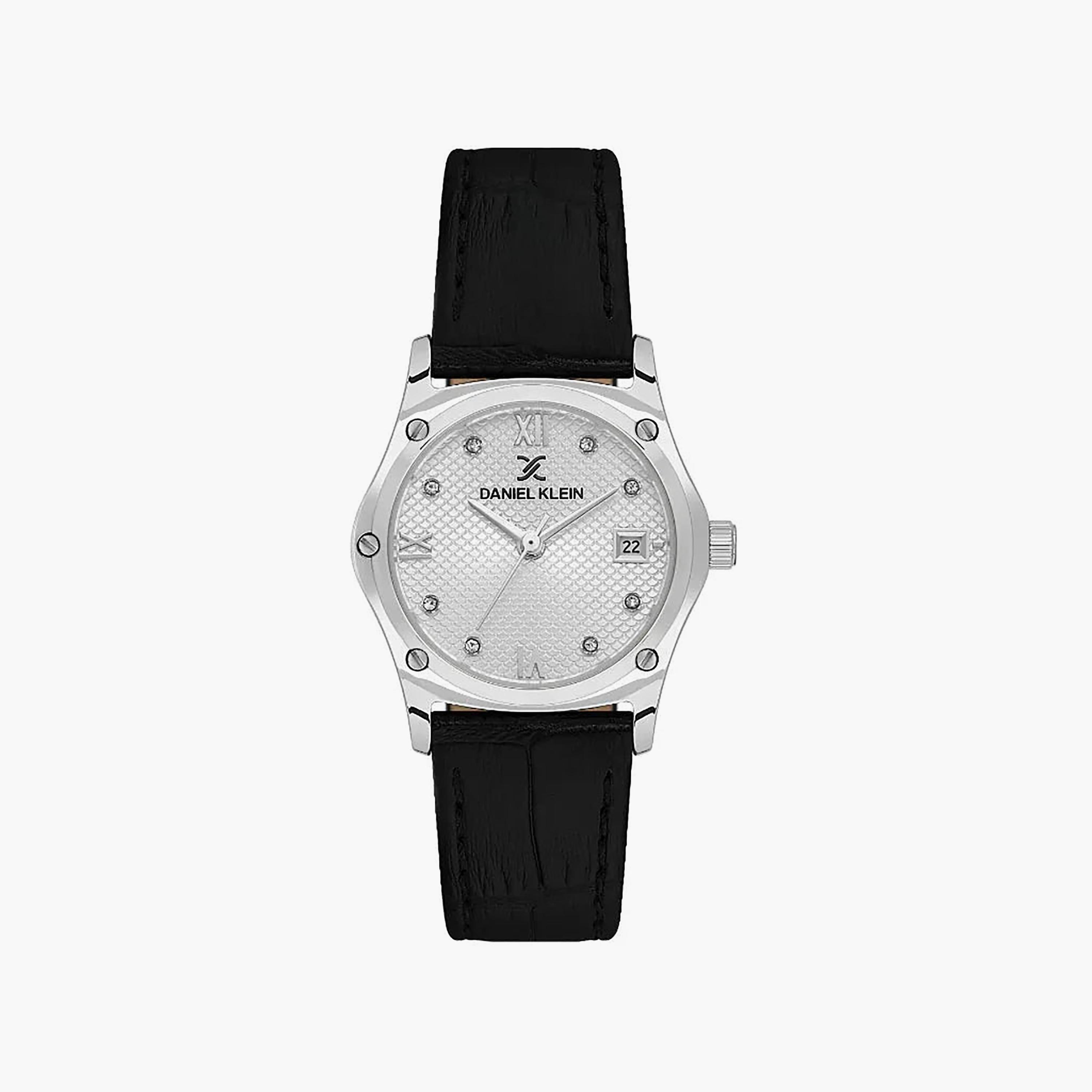 ساعة دانيال كلاين الفاخرة من الجلد الأسود للنساء | DK.1.14270-1-women-watchesandjewellery-watches-image-1