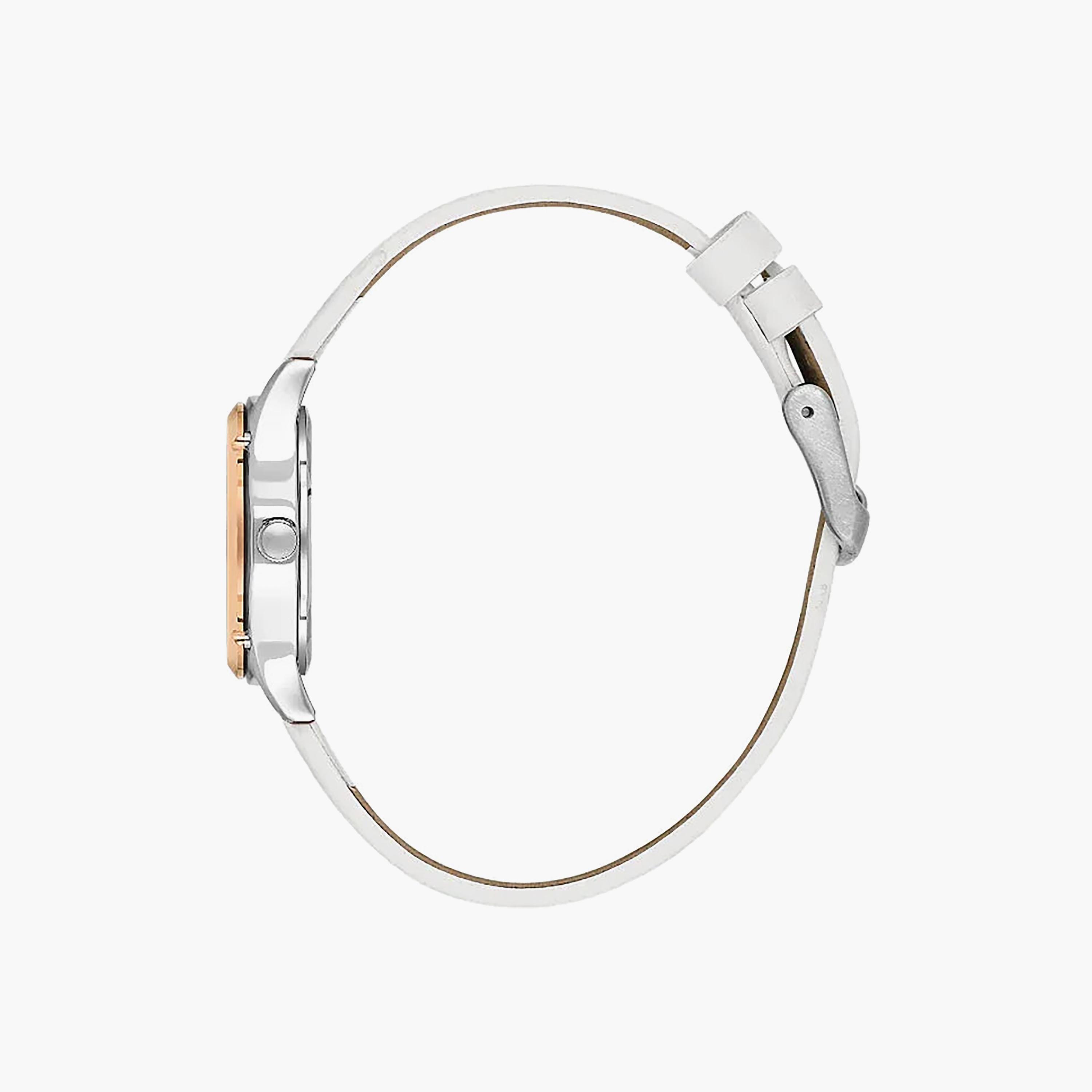 ساعة دانيال كلاين الفاخرة من الجلد الأبيض للنساء | DK.1.14270-3-women-watchesandjewellery-watches-image-2