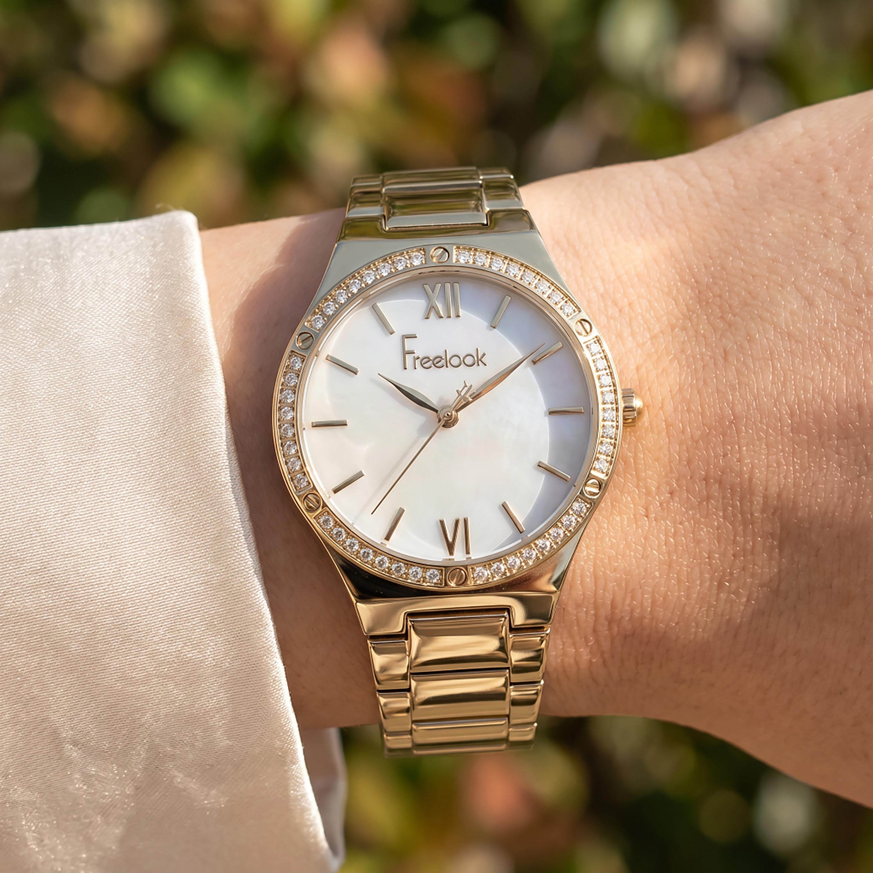 ساعة فريلوك لوميير الذهبية المصنوعة من الفولاذ المقاوم للصدأ للنساء | FL.1.10407-2-women-watchesandjewellery-watches-image-3