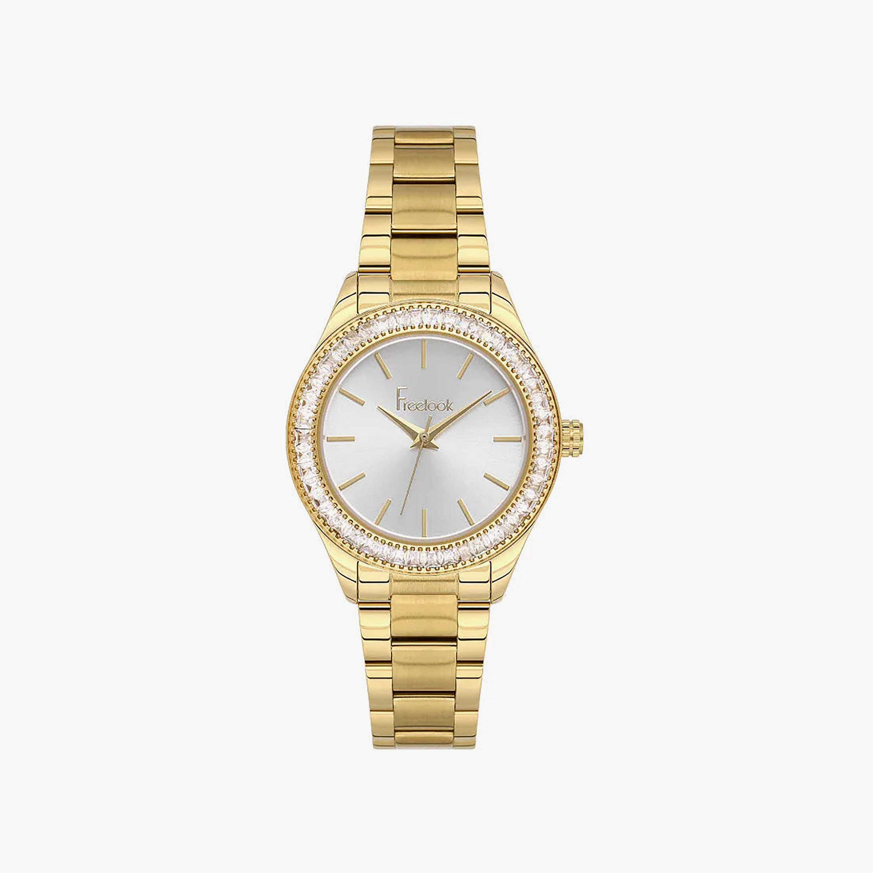 Freelook Lumiere Gold Stainless Steel Watch for Women | FL.1.10519-3-women-watchesandjewellery-watches-image-1