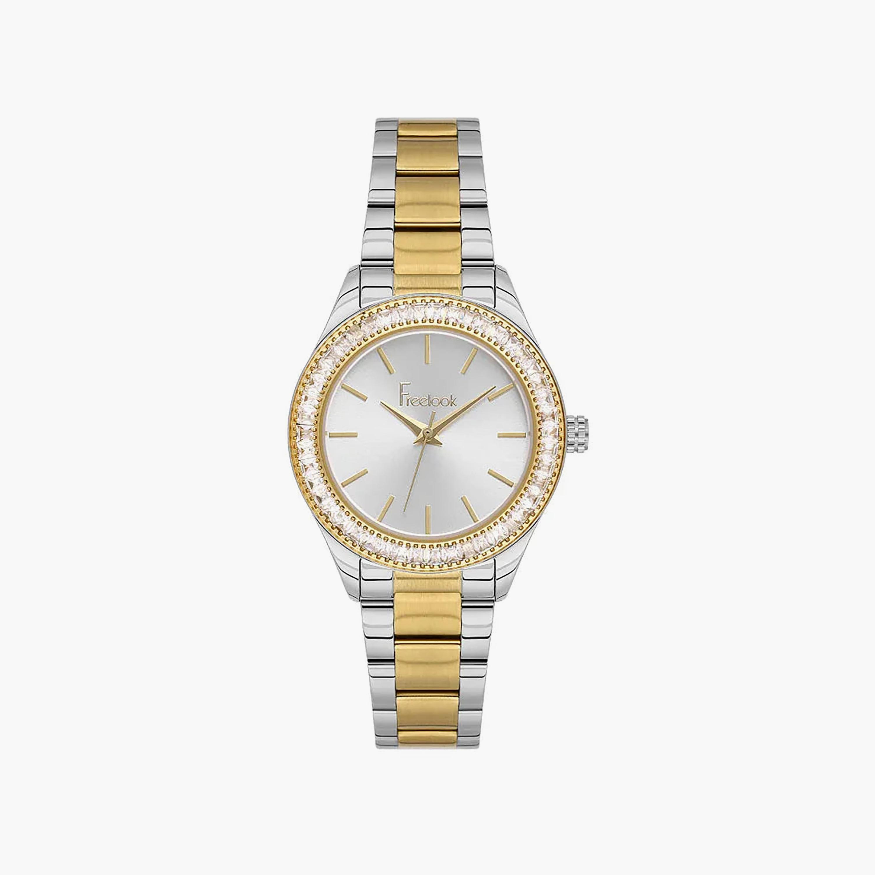 Freelook Lumiere Silver and Gold Stainless Steel Watch for Women | FL.1.10519-6-women-watchesandjewellery-watches-image-1
