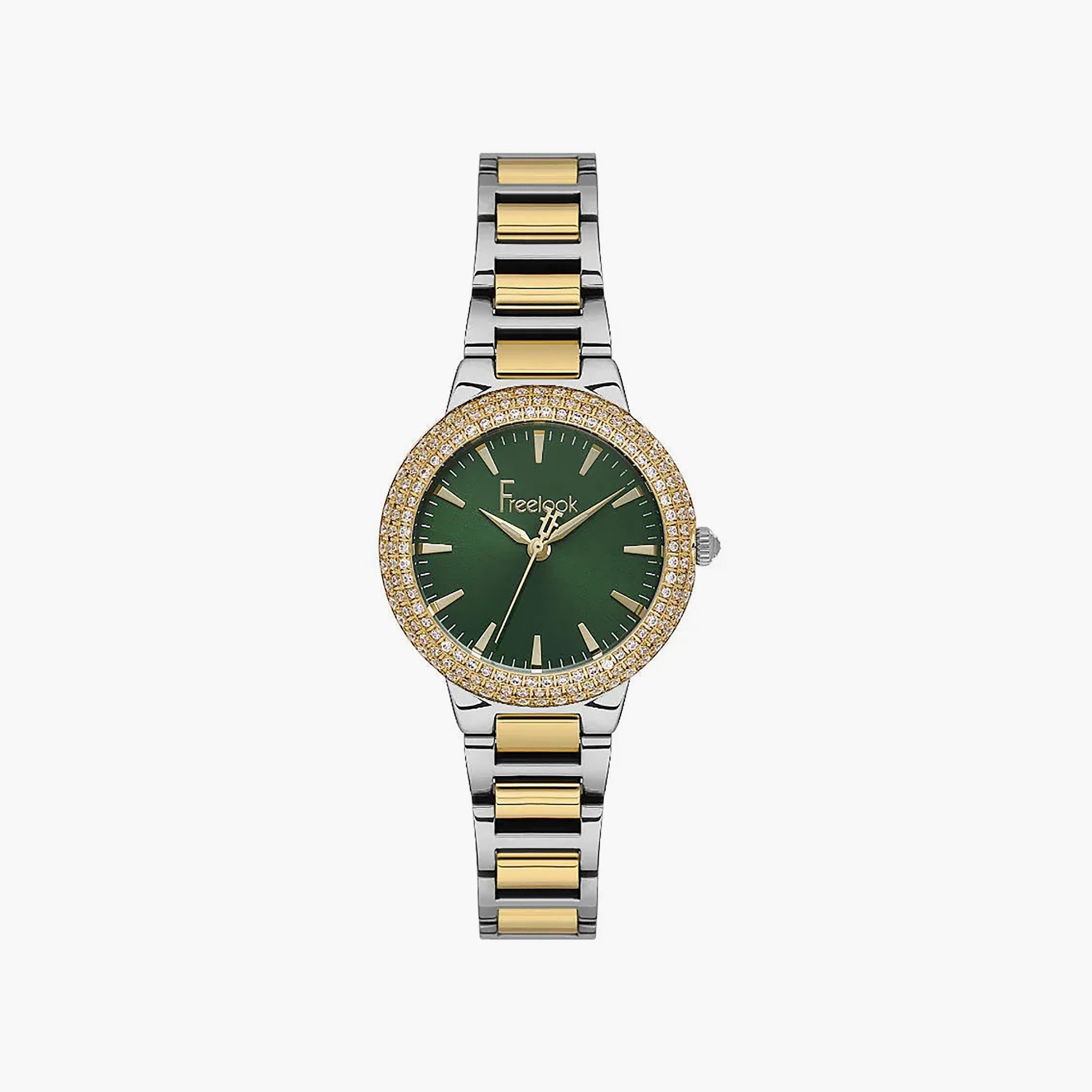 Freelook Charmant Silver and Gold Stainless Steel Watch for Women | FL.1.10523-5-women-watchesandjewellery-watches-image-1
