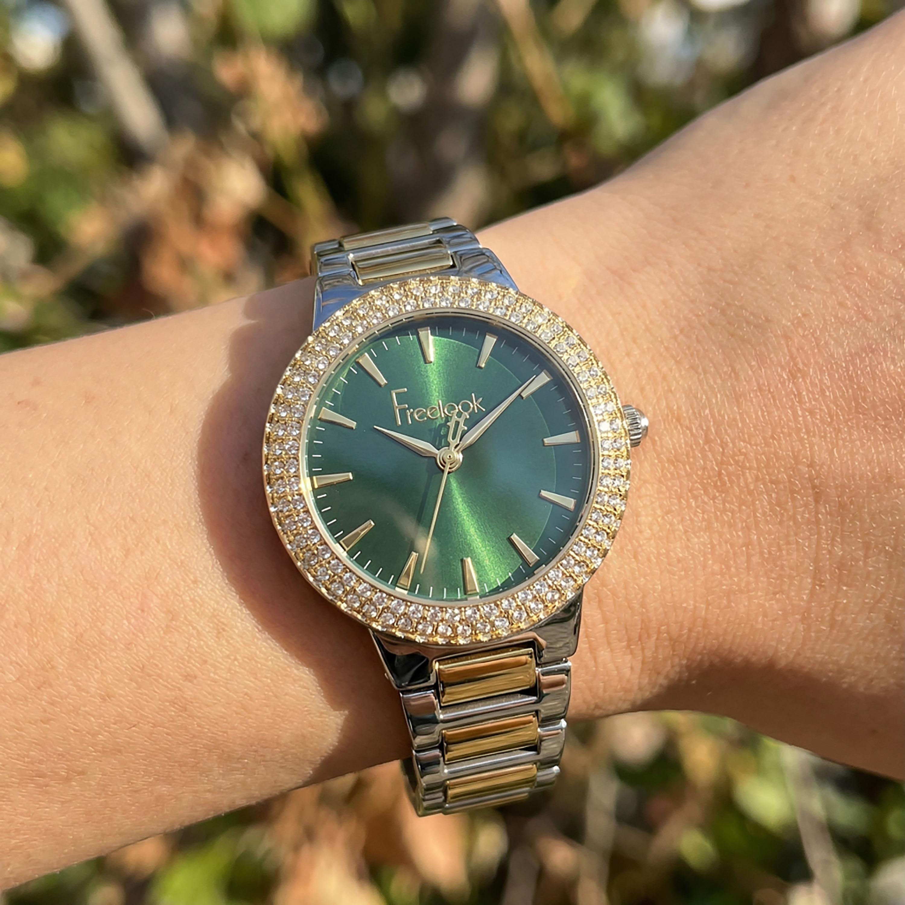 Freelook Charmant Silver and Gold Stainless Steel Watch for Women | FL.1.10523-5-women-watchesandjewellery-watches-image-3