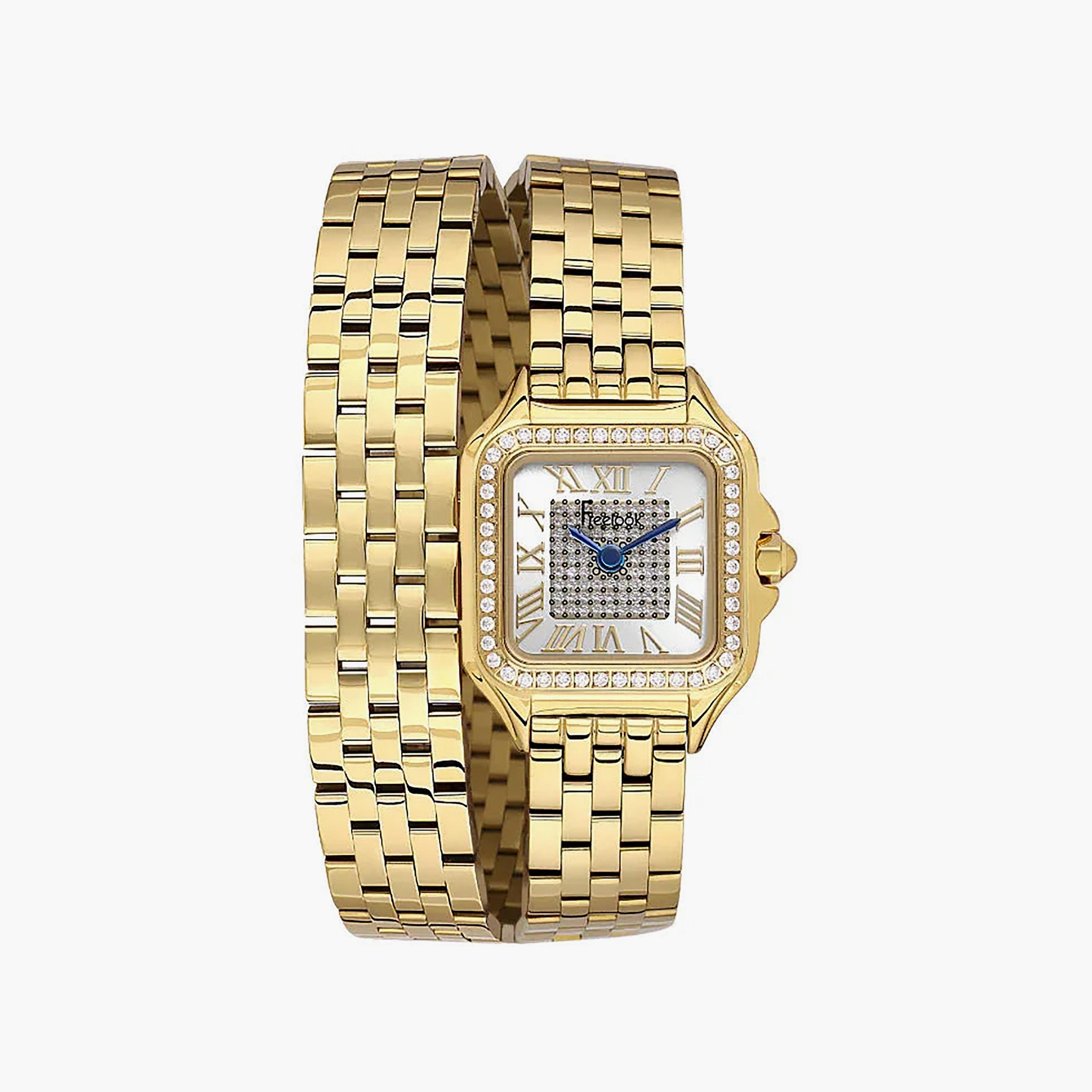 ساعة فريلوك لوميير الذهبية المصنوعة من الفولاذ المقاوم للصدأ للنساء | FL.1.10524-2-women-watchesandjewellery-watches-image-1