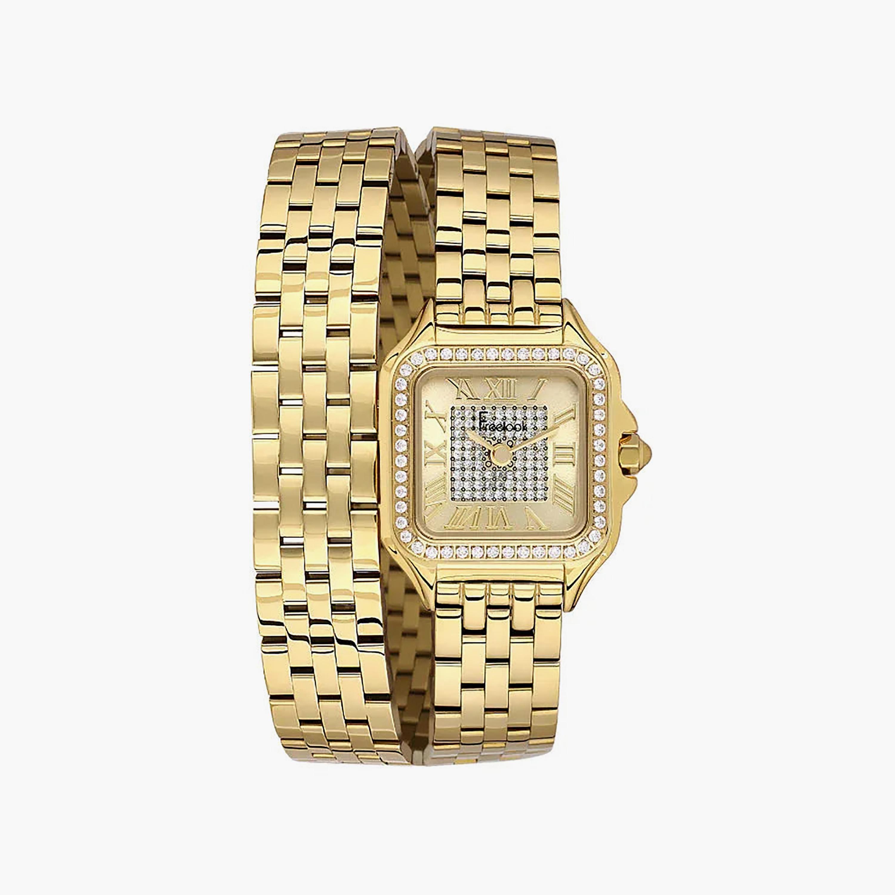 ساعة فريلوك لوميير الذهبية المصنوعة من الفولاذ المقاوم للصدأ للنساء | FL.1.10524-3-women-watchesandjewellery-watches-image-1